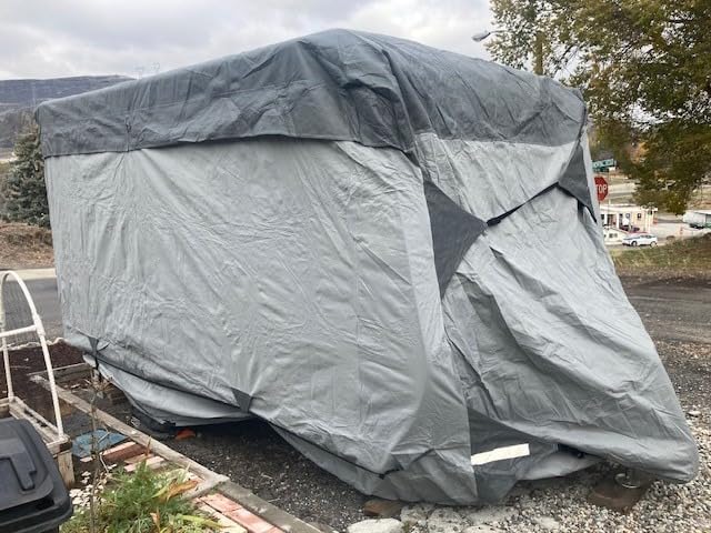 GEARFLAG Travel Trailer Cover Camper Cover Multi-Layers with Reinforced Windproof Side-Straps Anti-UV Water-Resistance Heavy Duty for Motorhome (Fits 15' - 17') - Ideal for rv & Trailer Covers customer photo 2
