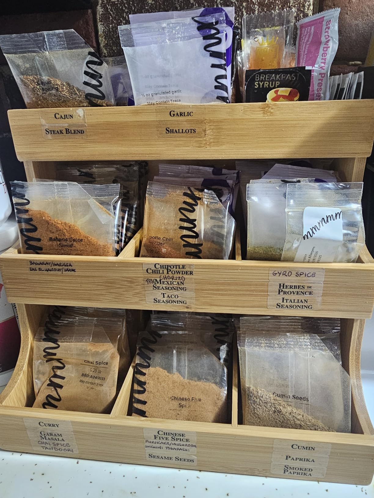 Theodore Tea Bag Organizer – Wooden Tea Organizer and Storage for Home, Kitchen, Office – 180 Tea Bag Holder - Vertical Display Tea Box. Also for Coffee Pods, Sugar, Sweeteners and Creamers. customer photo 1