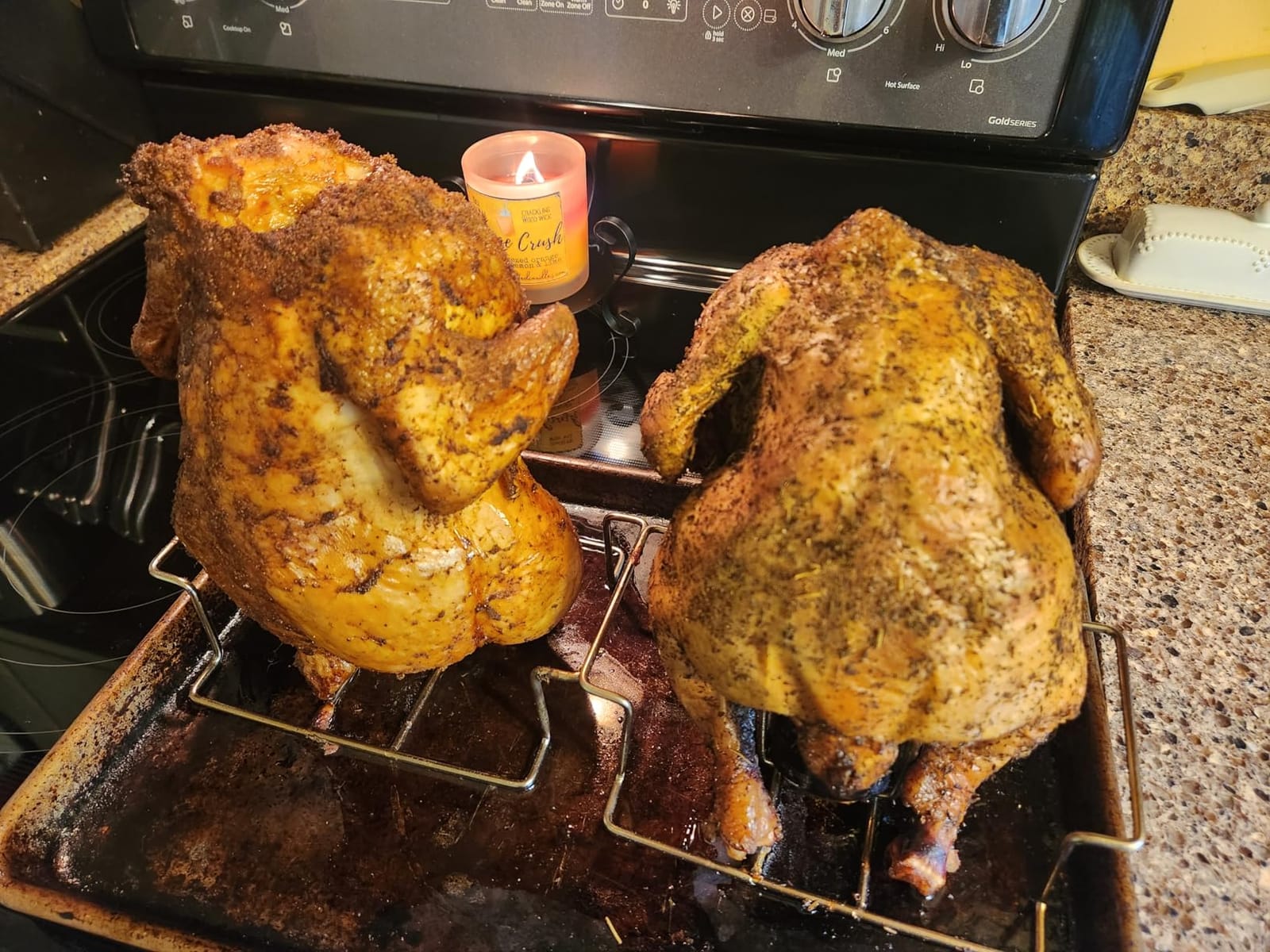 Beer Can Chicken Holder for Grill and Smoker, Premium Grade Stainless Steel Beer Chicken Stand with Handle customer photo 1