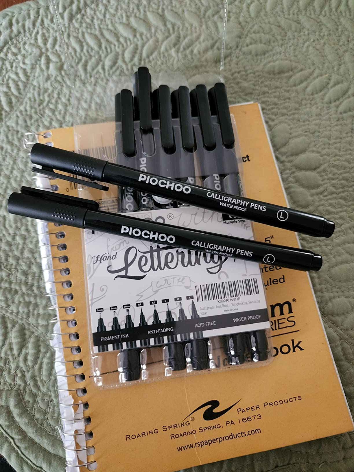 Piochoo Calligraphy Pens,8 Size Calligraphy Pens for Writing,Brush Pens Calligraphy Set for Beginners, Hand Lettering Pens customer photo 2