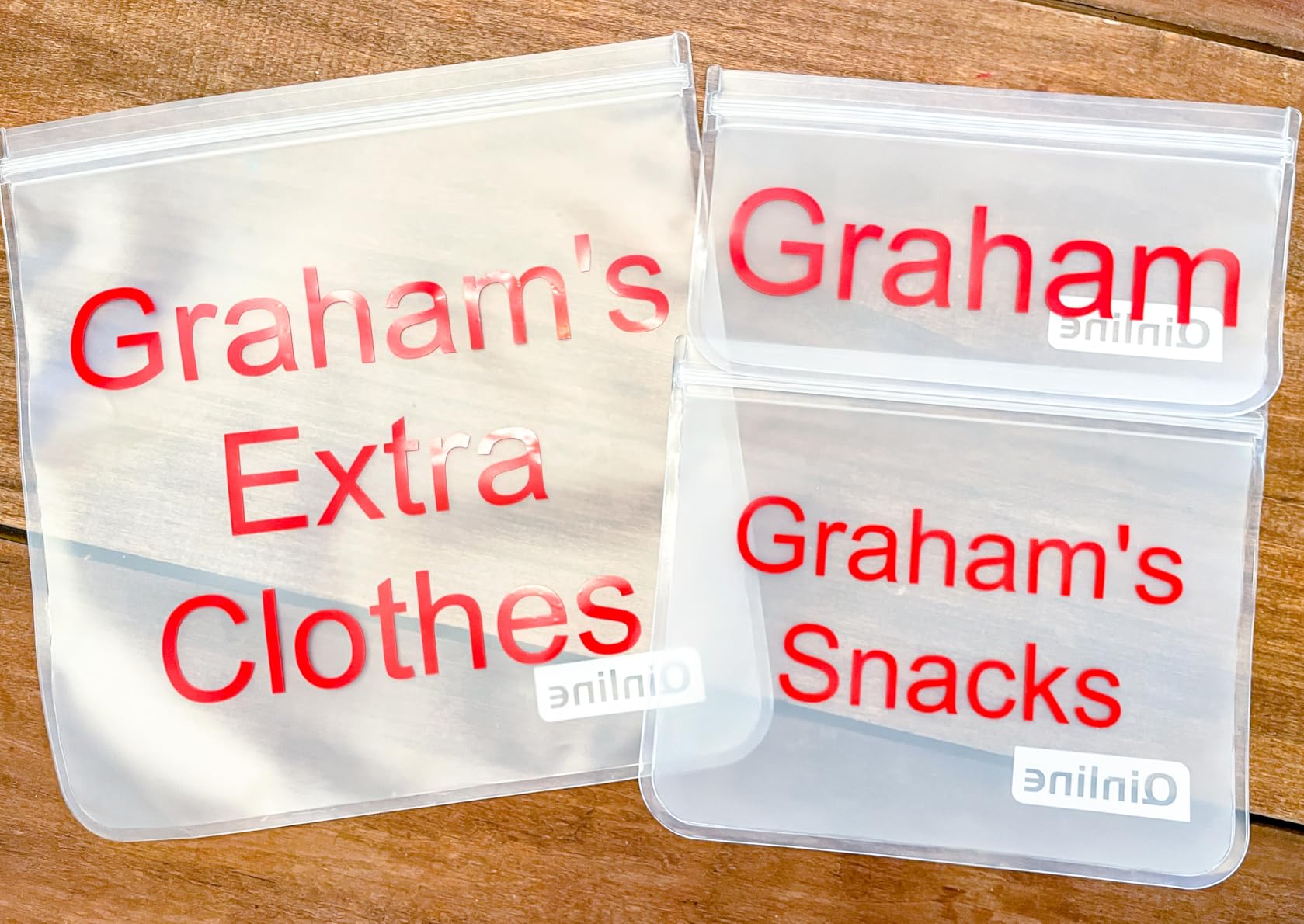 Qinline Reusable Food Storage Bags - 24 Pack Freezer Bag, Reusable Bags, Extra Thick Leakproof Lunch Bag customer photo 2