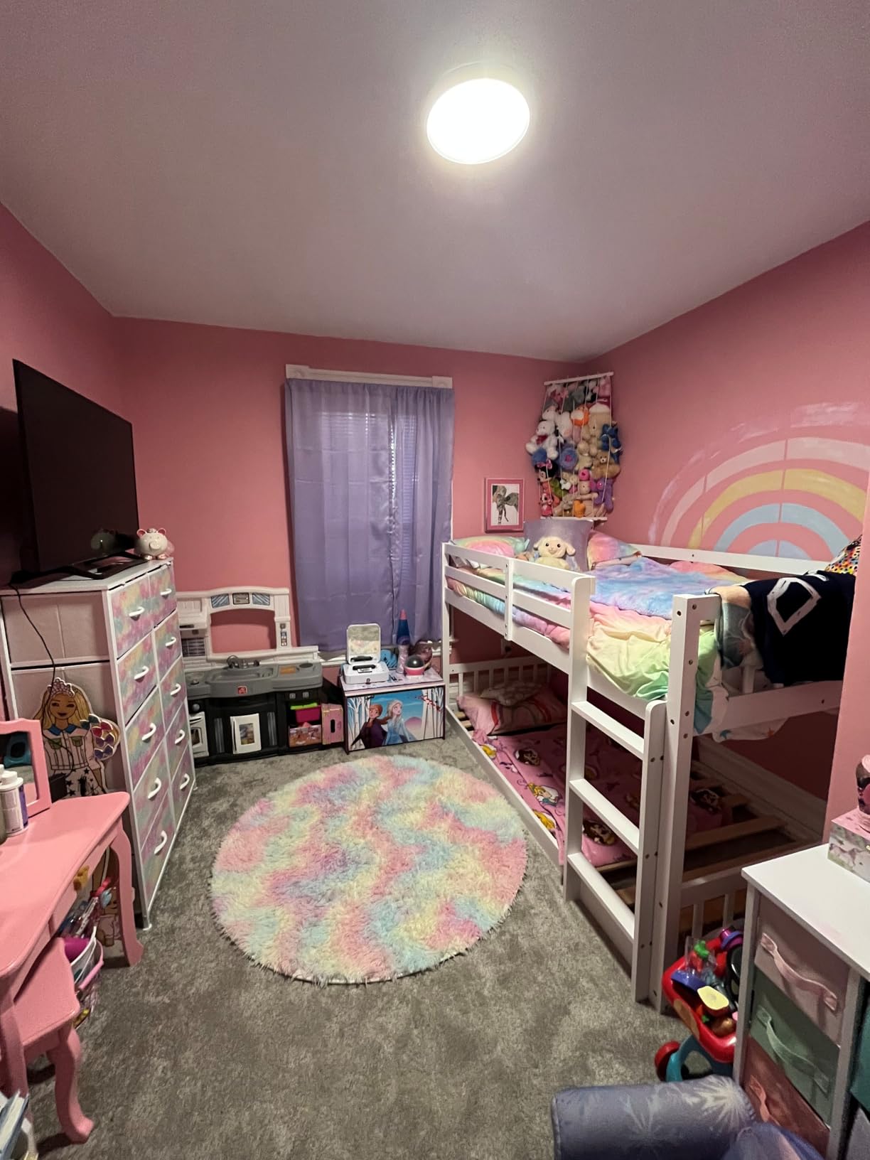 JOYMOR Solid Wood Low Twin Over Twin Bunk Bed for Kids/Junior, Bunk Bed Frame with Guardrails & Ladder for Boys Girls, No Box Spring Needed (White) customer photo 2