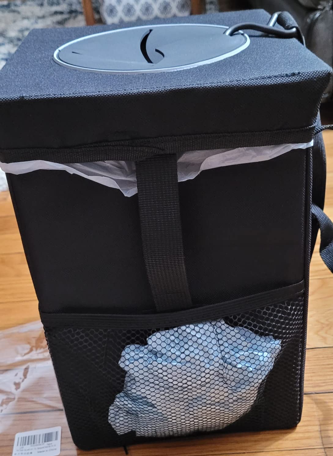 Car Trash Can with Lid - Trash Bag Hanging with Storage Pockets Leak-Proof SUV Organizer Collapsible and Portable Waterproof Truck Garbage Bin, 2.6 Gal Large Capacity Multipurpose Trash Bin for Van customer photo 2