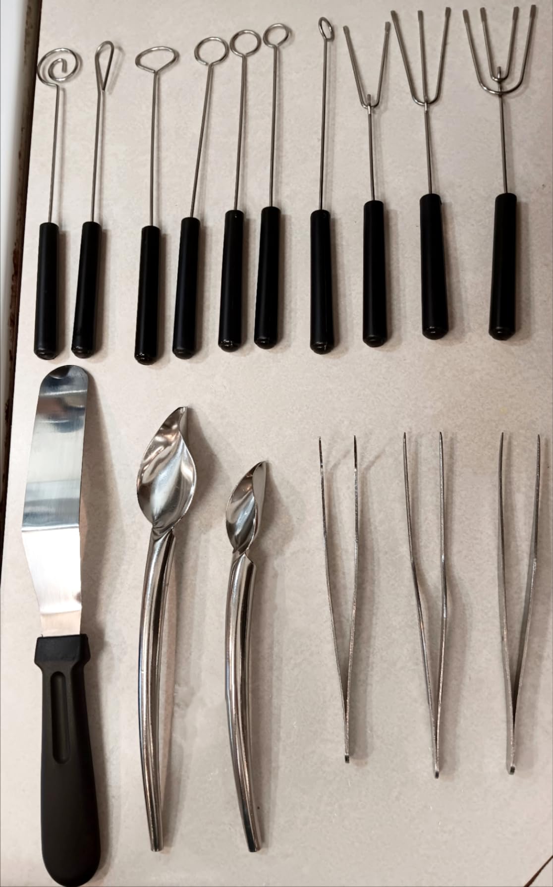 17 Pieces Candy Dipping Tools Set Culinary Decorating Spoons Chocolate Dipping Scoop Kitchen Cooking Tweezers Tongs Icing Spatula for Decorative Plates Making Desserts customer photo 2