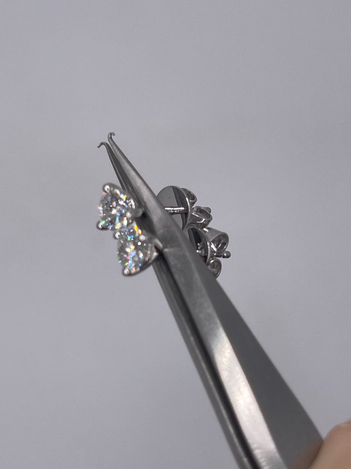 0.25 to 4 Carat Lab Grown Diamond Round Necklace 14K Gold customer photo 2