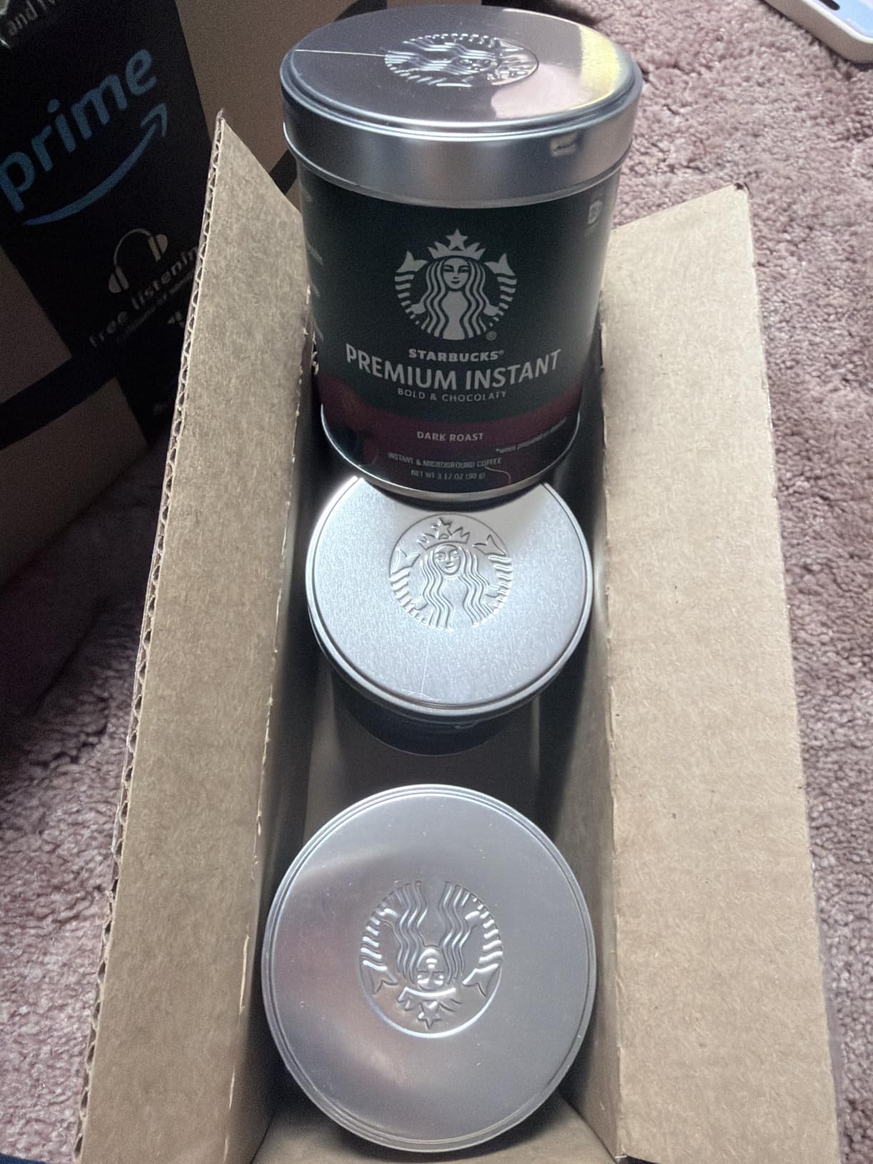 Starbucks Premium Instant Coffee Dark Roast, 3 Tins 3.17 oz customer photo 2