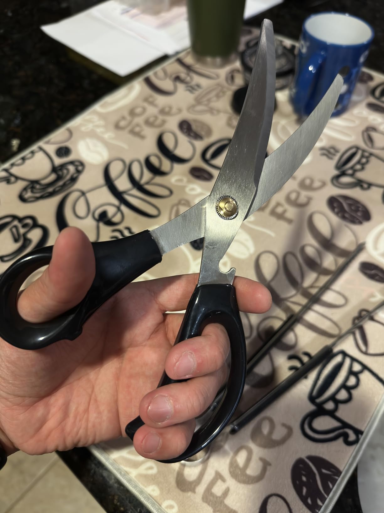 Korean Barbecue Scissors And Tongs Set, Bbq Scissors Bbq Tongs, Stainless Steel Ergonomic Sharp Shears And Clips For Kitchen, Cooking Clips,Pizza Shears For Easy Use (Black) customer photo 1