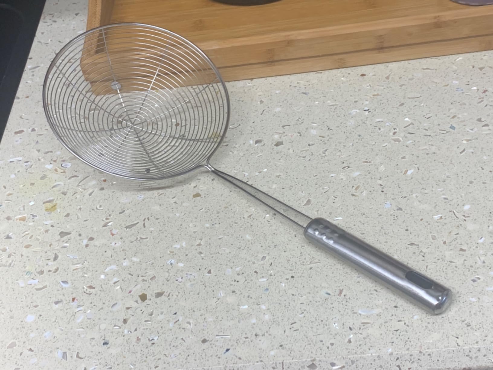 Versatile Stainless Steel Spider Strainer/Skimmer/Ladle for Cooking and Frying, Chirano Kitchen Gadgets Wire Strainer Pasta Strainer Spoon (6 Inch) customer photo 2