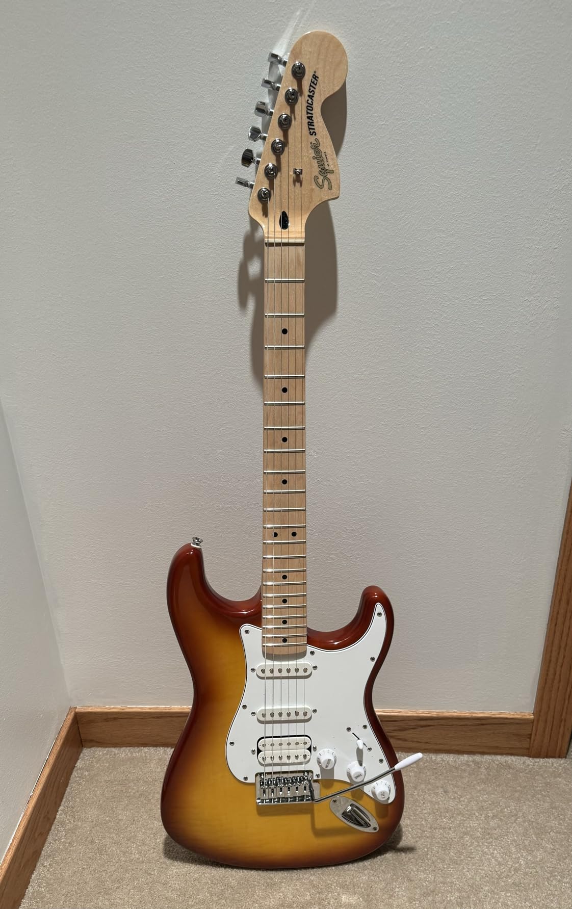 Squier Affinity Series Stratocaster FMT Electric Guitar, Black Burst, Maple Fingerboard customer photo 1