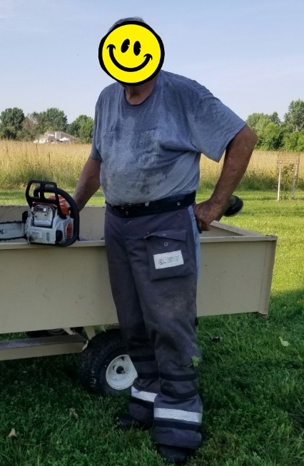 Technical Wrap Chainsaw Chaps by UL Class A, Orange Black customer photo 2