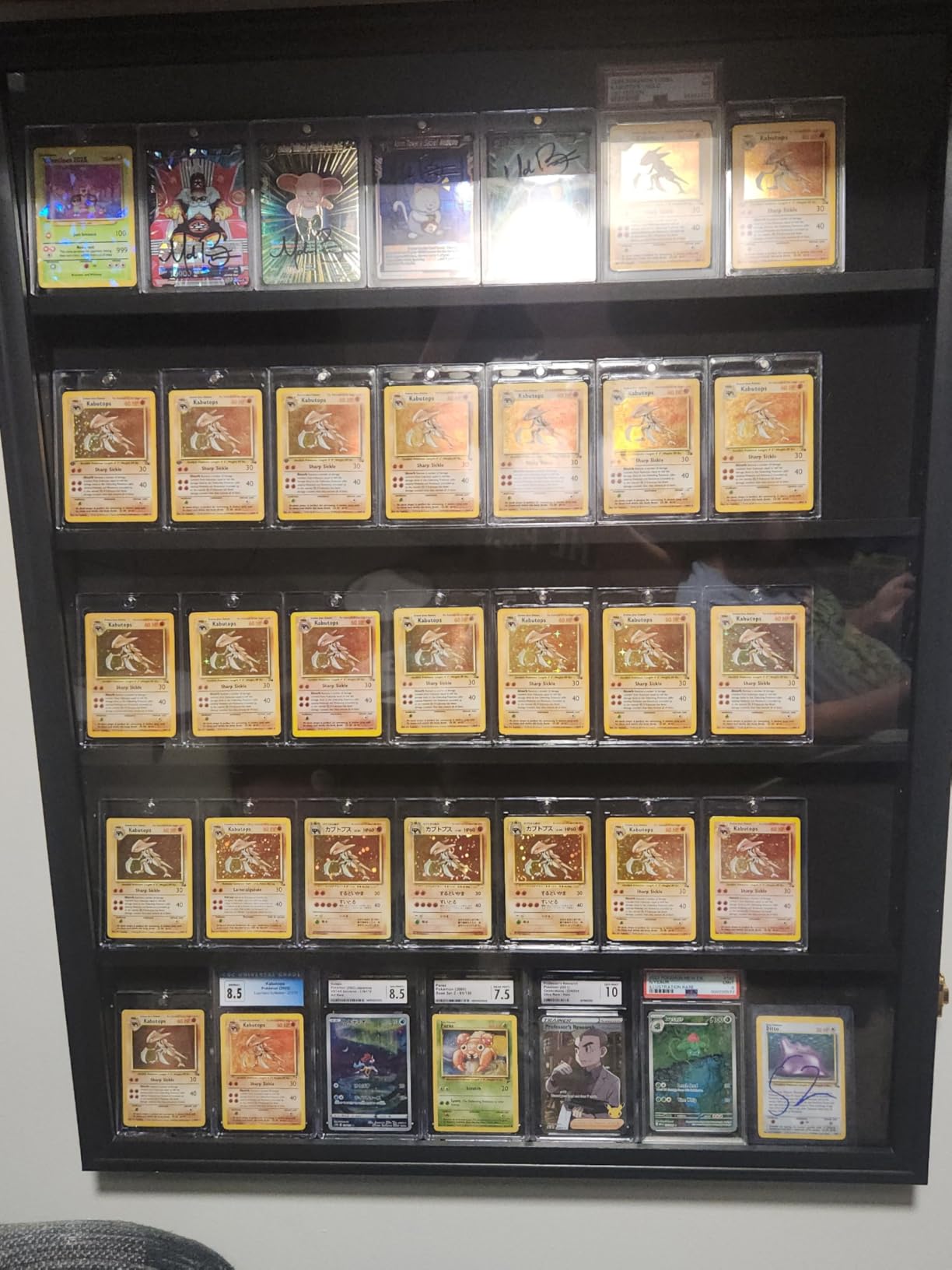 KCRasan 35 Graded Sports Card Display Frame - Card Display Case Lockable | Trading Card Collector Wall Display Holder for Basketball Football Hockey Cards, UV Protection Acrylic, Black customer photo 2