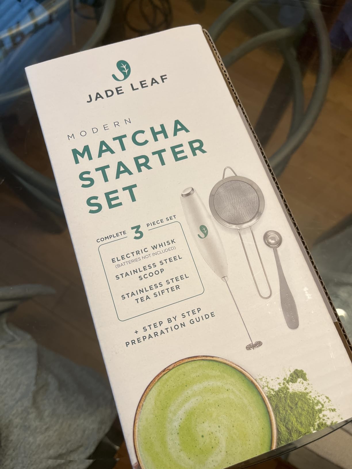 Jade Leaf Matcha Bowl, Hand Made Porcelain with White Matte Glaze customer photo 2