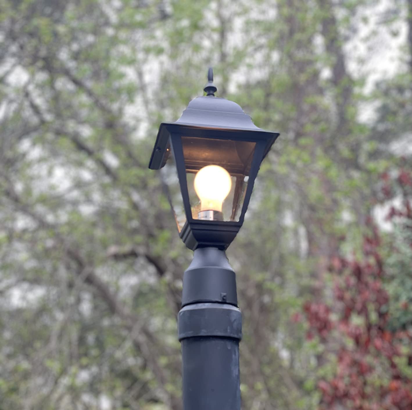 Windben Outdoor Post Light, Waterproof, 16.5in, Matte Black customer photo 2