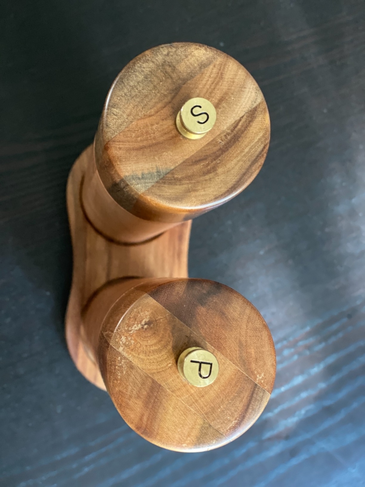 8 Inch Manual Wooden Salt and Pepper Grinder Set, Refillable Mills customer photo 2