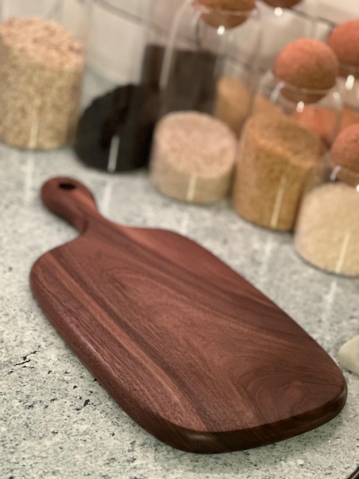 muso wood Walnut Cutting Board with Handle, Edge Grain Chopping Board customer photo 1