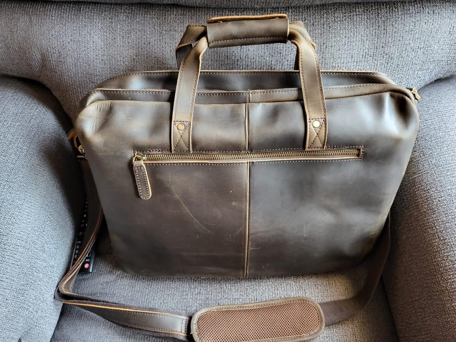 Masa Kawa Leather Briefcase for Men 15.6