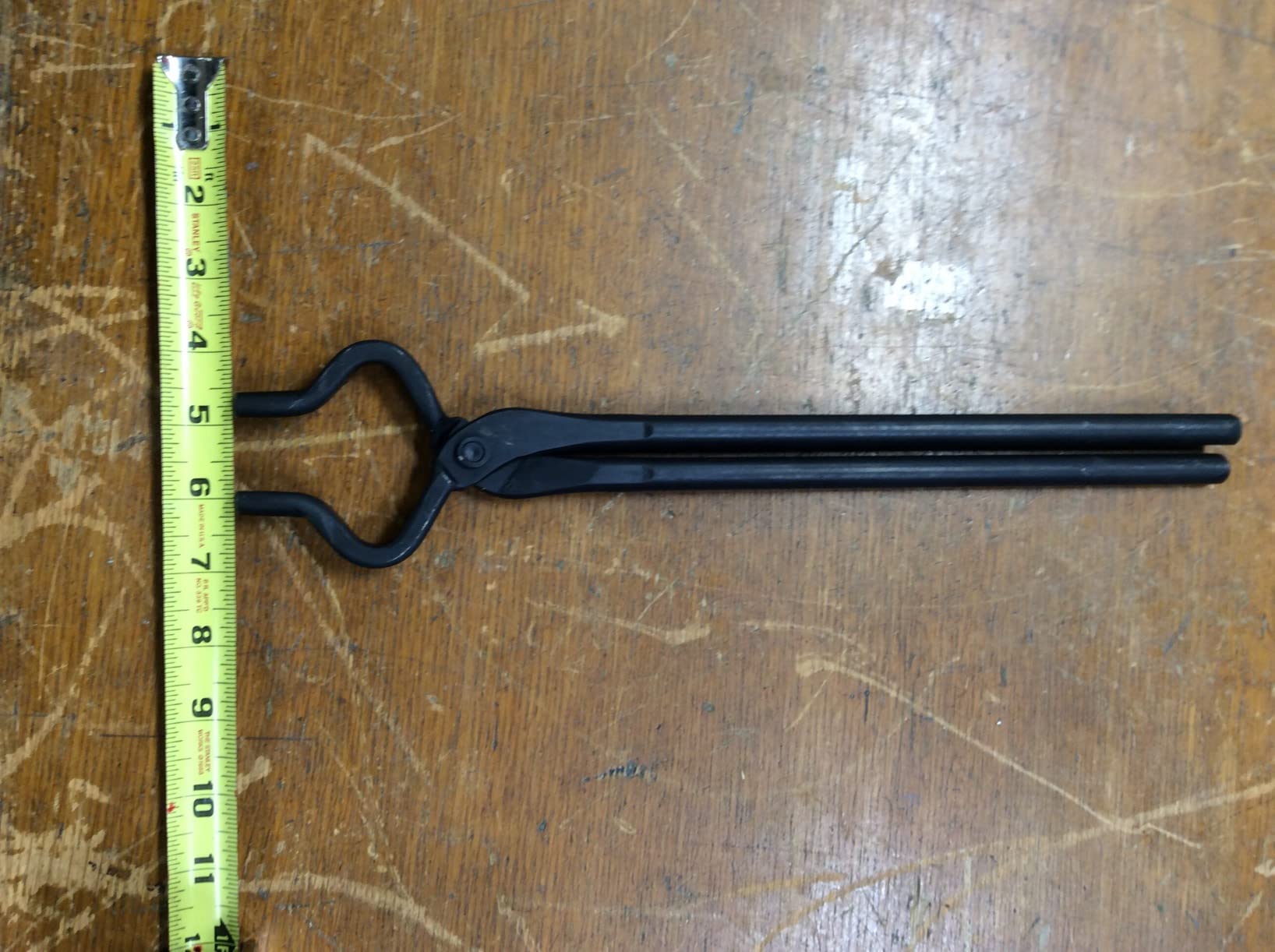Blacksmith Tongs Set Knife Making Wolf Jaw V-Bit Starter Beginner Bladesmith Anvil Vise Forge Tool Kit (2 Tongs) customer photo 1