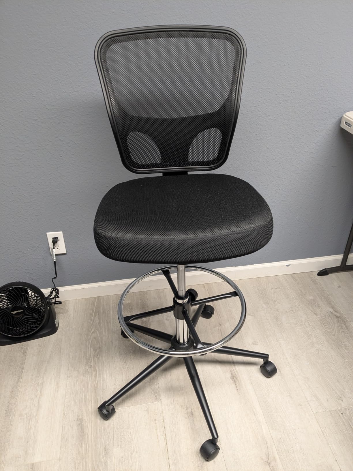 Armless Drafting Chair Tall Office Chair Adjustable Height High Back Ergonomic Desk Chair Drafting Stool Rolling Bar Stools Chairs with Footrest and Wheels customer photo 1