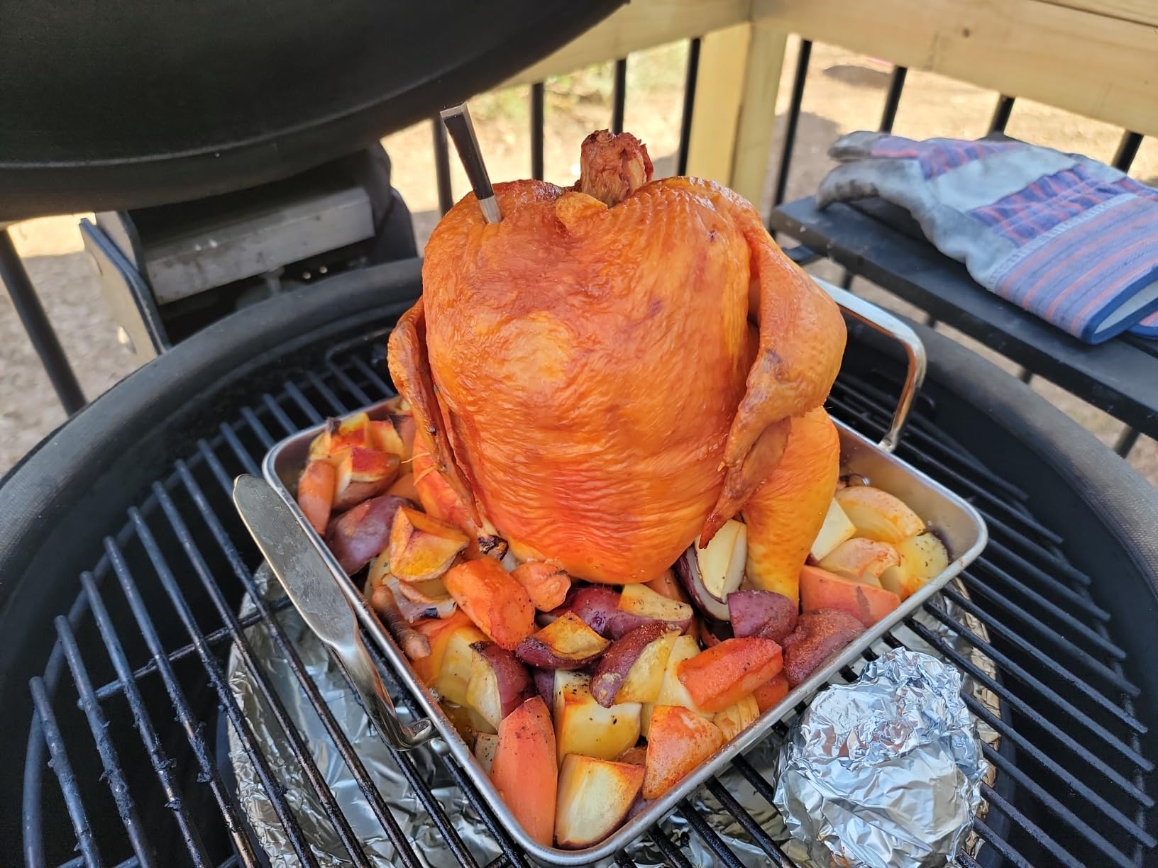 P&P CHEF Beer Can Chicken Holder with Roasting Pan Set, Square, 4Pcs customer photo 2