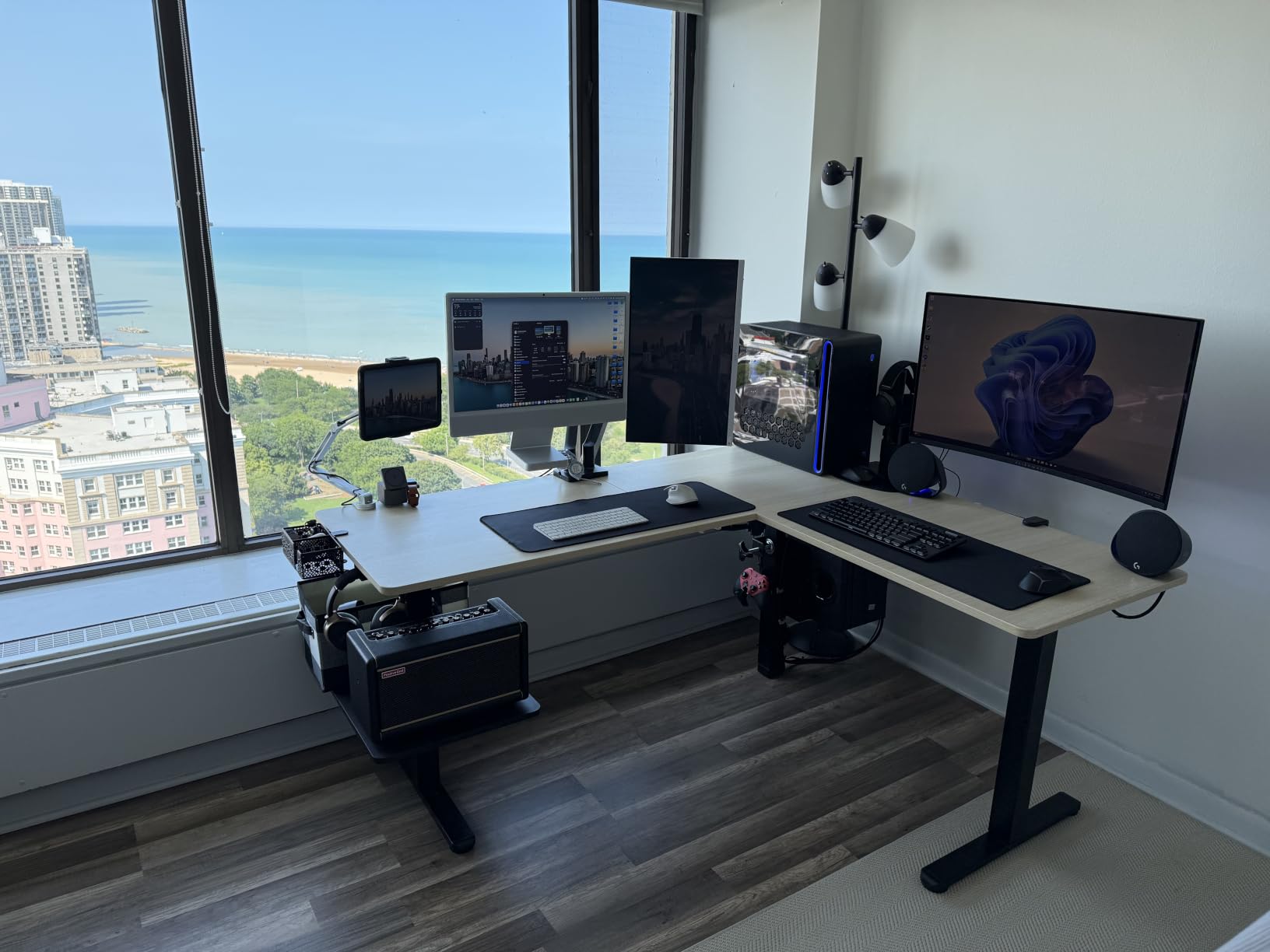 VIVO Black 63 x 55 in Corner Standing Desk, DESK-E3CTB customer photo 1
