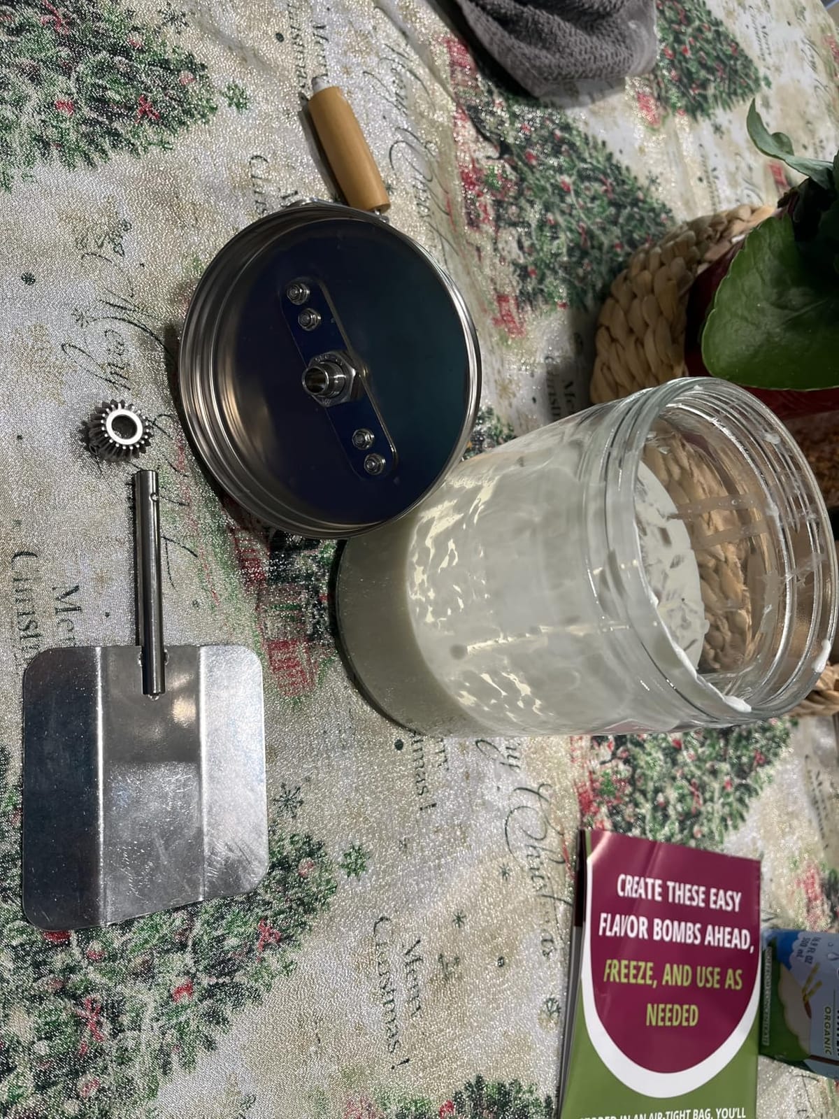 Dazey Butter Churn - Hand Crank Butter Churner- Manual Butter Maker- Beech Wood BUTTER PADDLES INCLUDED. Create Delicious Homemade Butter With Your Own Hand Crank Dazey Butter Churner (Turn N Churn) customer photo 2