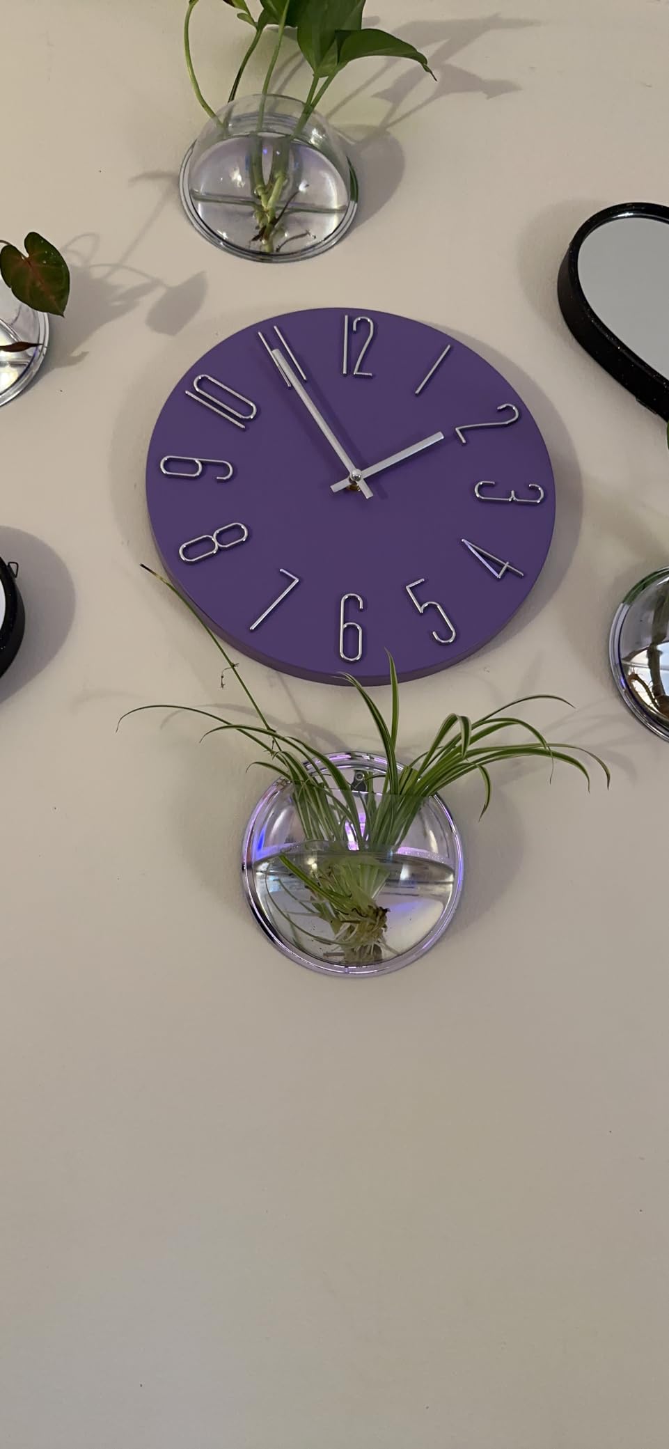 jomparis Black Wall Clock Modern Style Plastic Wooden Wall Clocks Decor 12 Inch Silent Non-Ticking for Office Home Bedroom customer photo 2