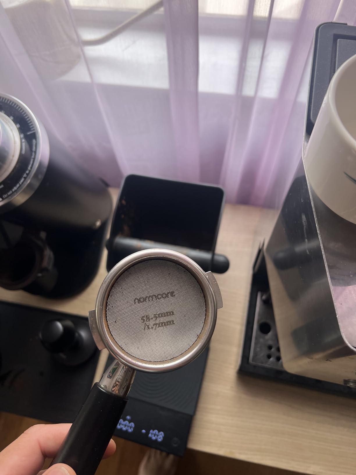 Normcore 58.5mm Puck Screen - Lower Shower Screen - Metal Coffee Reusable Filter for Espresso Portafilter Filter Basket 58mm - 1.7mm Thickness 150μm - 316 Stainless Steel customer photo 1