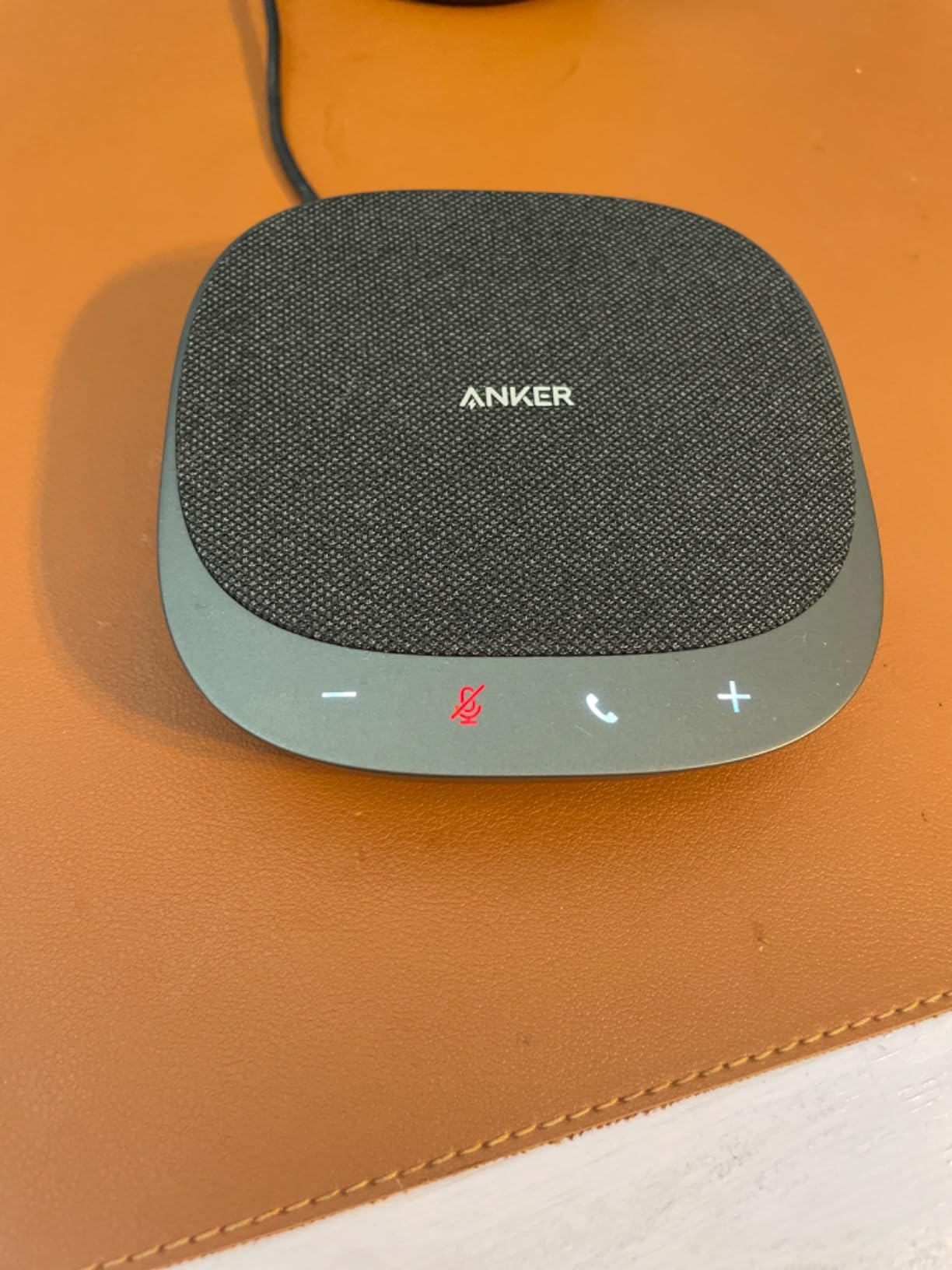 Anker PowerConf S330 USB Speakerphone for Home Office, Plug and Play | Conference Microphone, 360° Voice Coverage, Smart Voice Enhancement, Powerful Sound, Desktop PC Speaker, Online Meetings customer photo 2