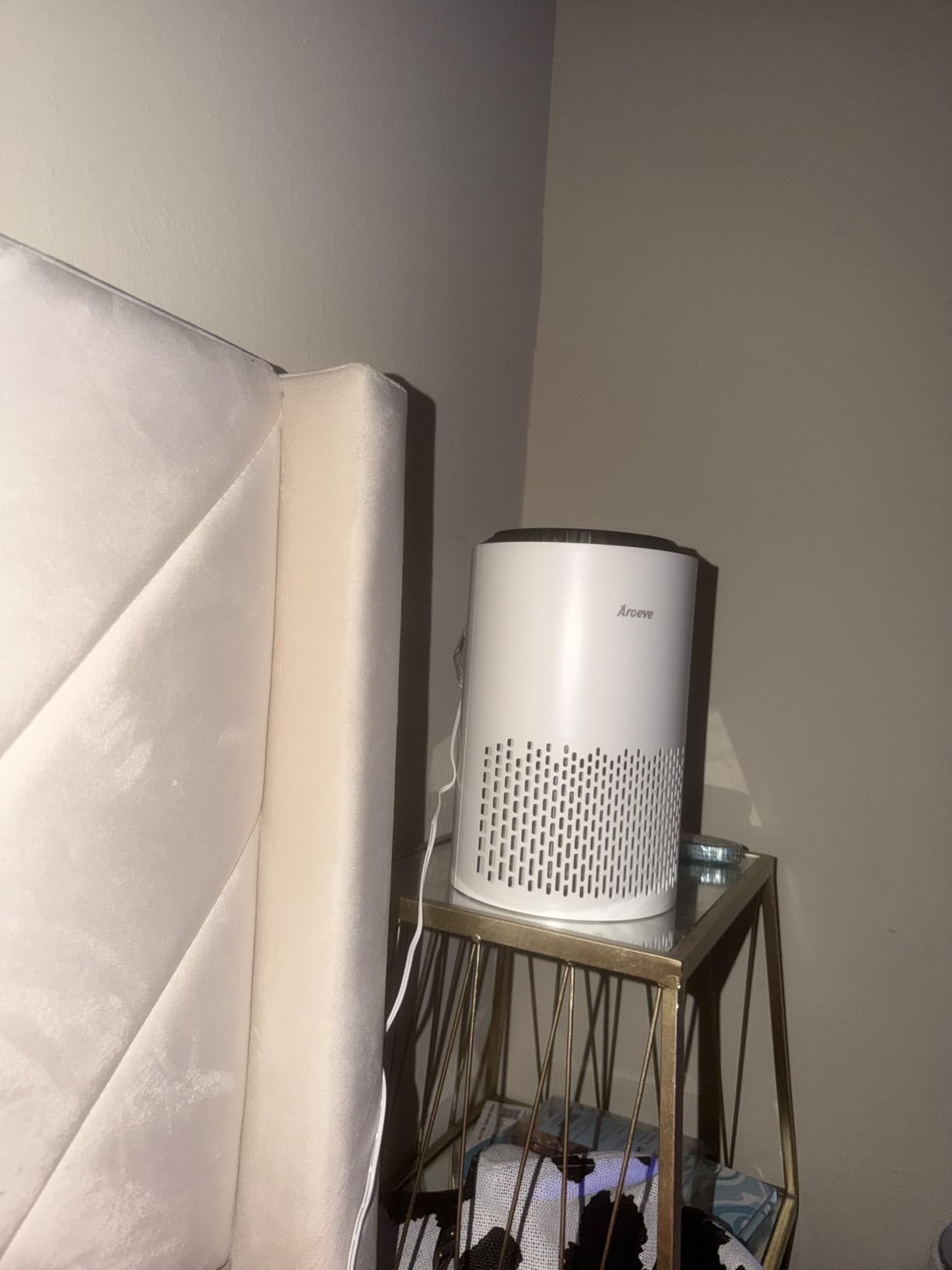 AROEVE Air Purifiers for Bedroom with Sleep Mode Speed Control-MK01A(White) customer photo 2