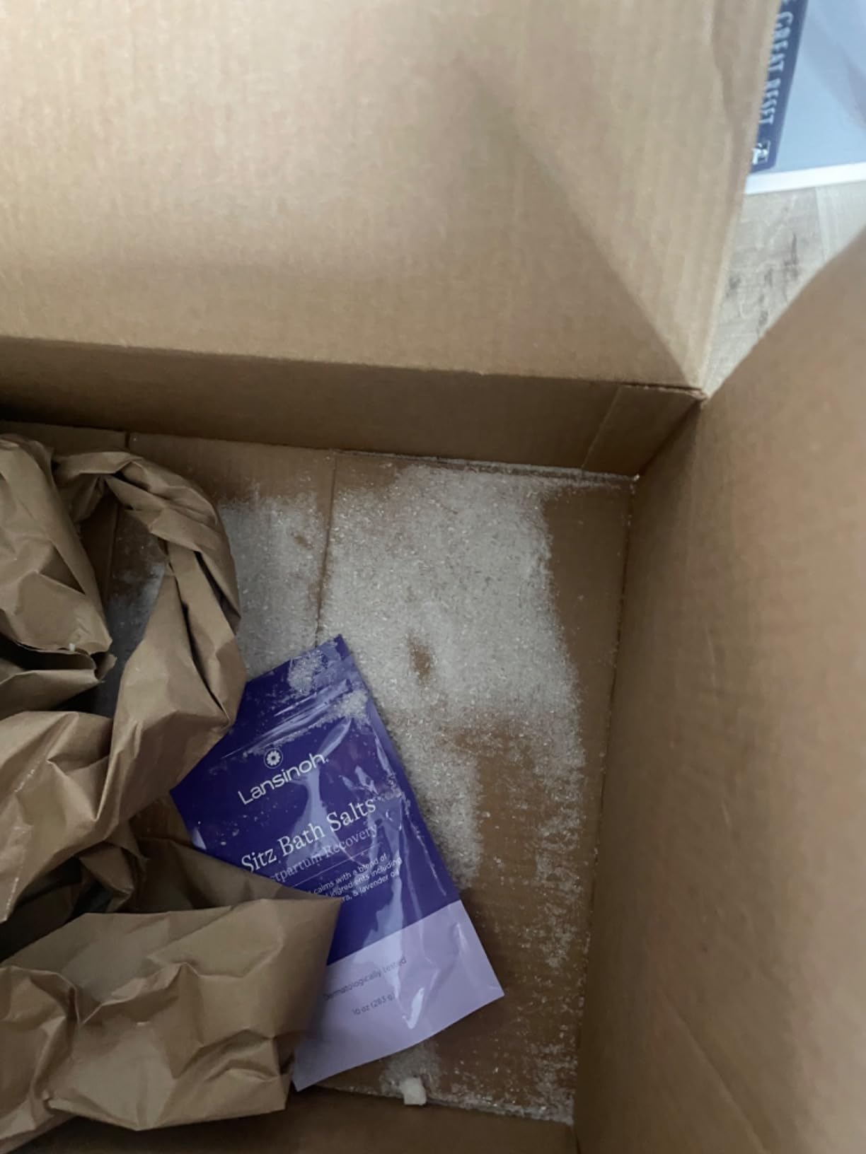 Lansinoh Sitz Bath Salts for Postpartum Care, 10 Ounces | Perineal Soak with Epsom Salt, Aloe Vera, Lavender & Frankincense Oil customer photo 1