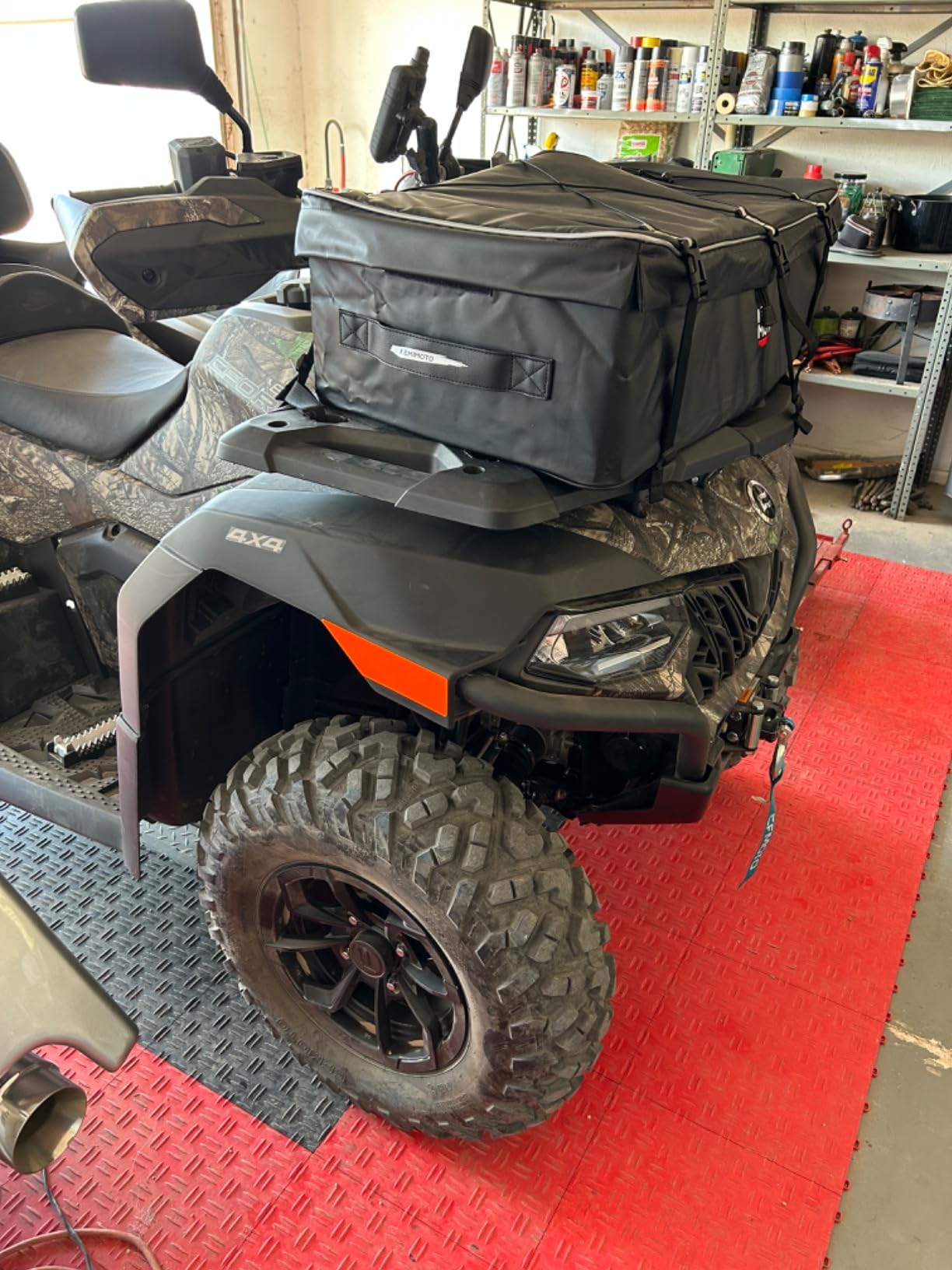 KEMIMOTO ATV Gear Bag for Front Rear Rack, 73L Storage Bag with 12L Cooler customer photo 1