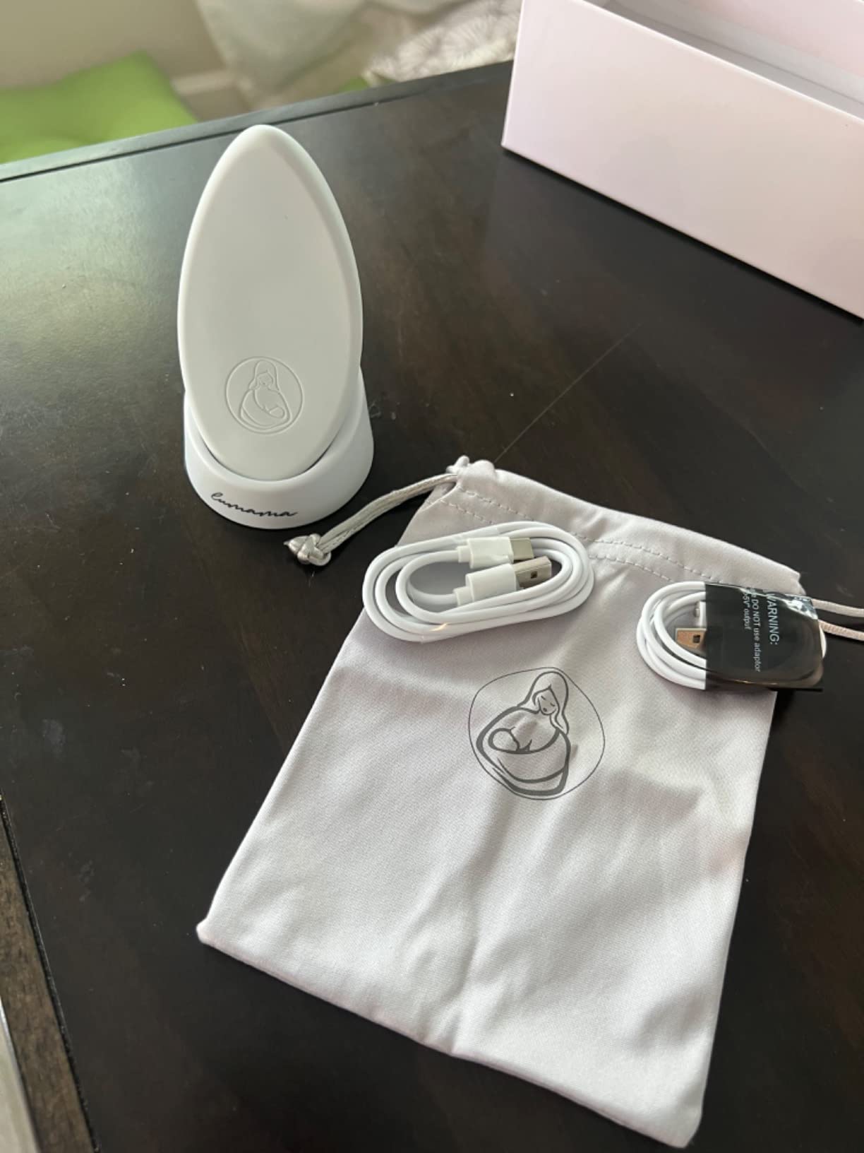 LUMAMA MammaEase Pro Lactation Massager – Premium Silicone Breast Massager Breastfeeding with 2 Heat Levels – Small Vibrating Massager with Clogged Ducts Tip, Charging Base - Pink customer photo 1