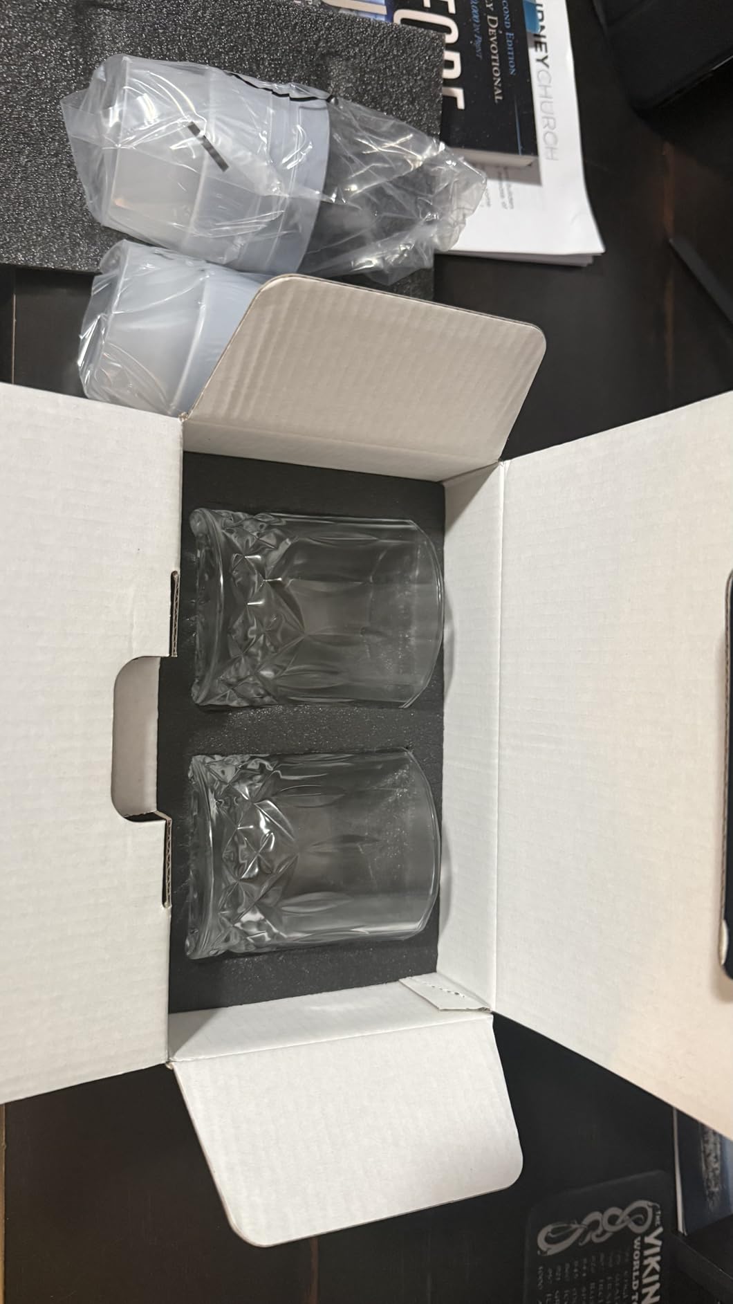 Whiskey Rocks Glass, Set of 4 (2 Crystal Bourbon Glasses, 2 Round Big Ice Ball Molds) In Gift Box - 10 Oz Old Fashioned Glasses for Scotch Cocktail Rum Cognac Vodka Liquor, Unique Gifts for Men customer photo 2