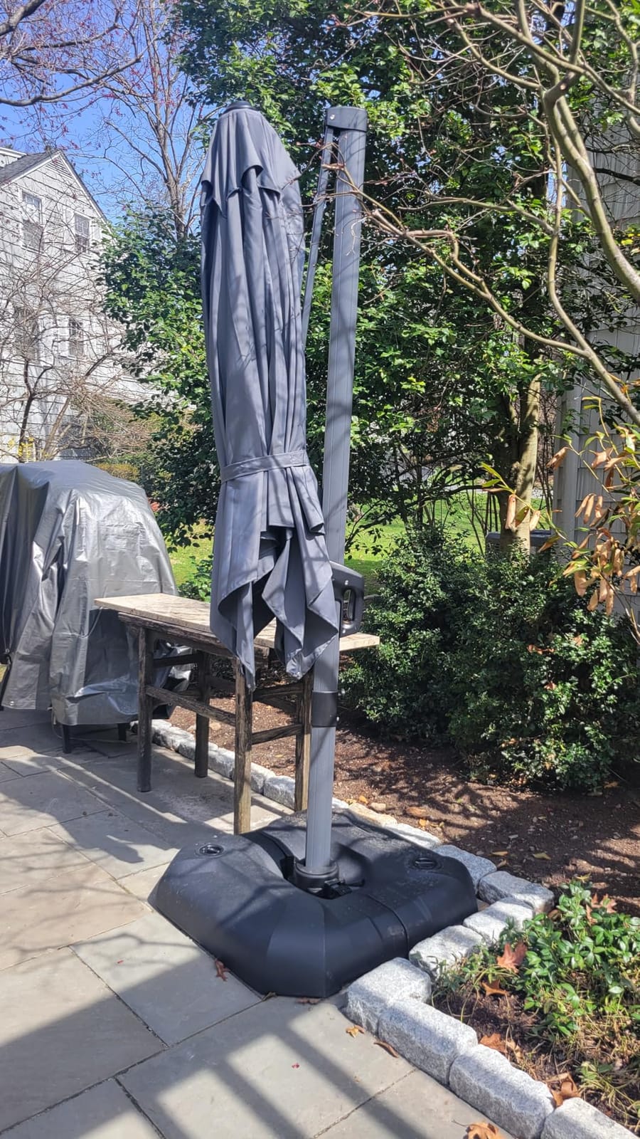 PURPLE LEAF Patio Umbrella Base SBL4090 Water & Sand Filled Weighted Base Outdoor Umbrella Base for Offset Cantilever Umbrella 200 Lbs customer photo 2