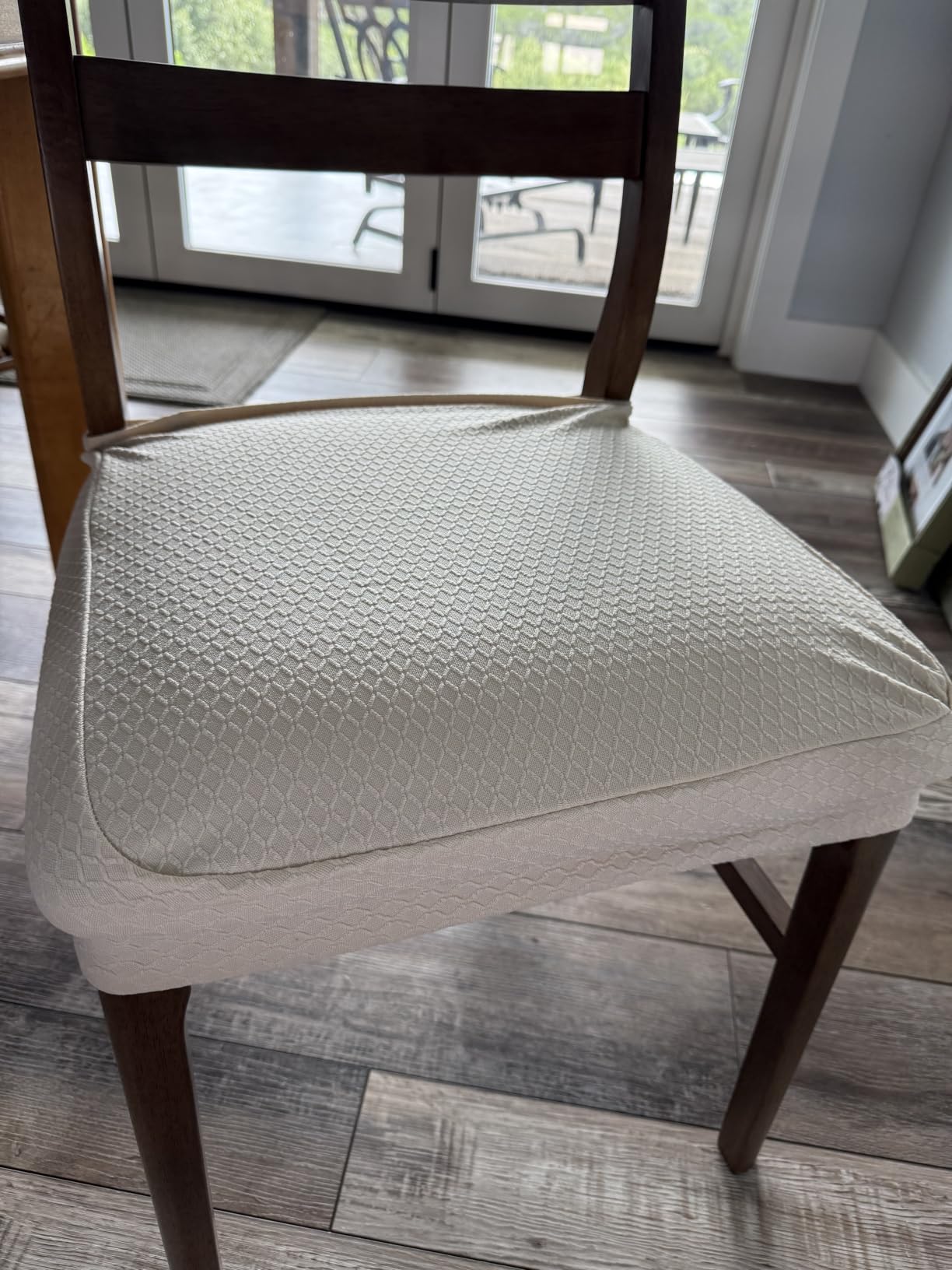 Smiry Waterproof Seat Covers for Dining Room Chairs, Set of 4 customer photo 2