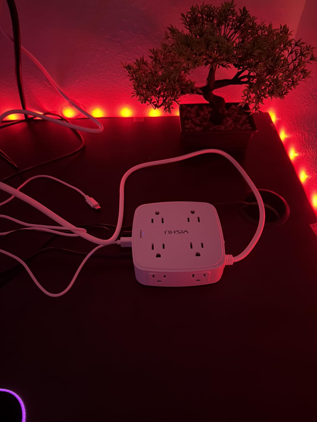 YISHU 6Ft Surge Protector Power Strip with 8 Widely Outlets & 4 USB Ports customer photo 1