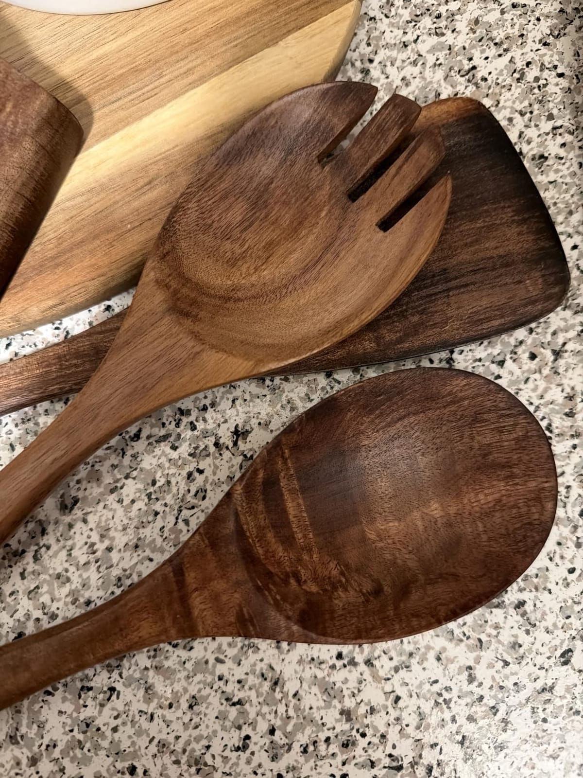Mooues Wooden Kitchen Utensil Set, 9 Piece Natural Teak with Spoon Rest customer photo 2