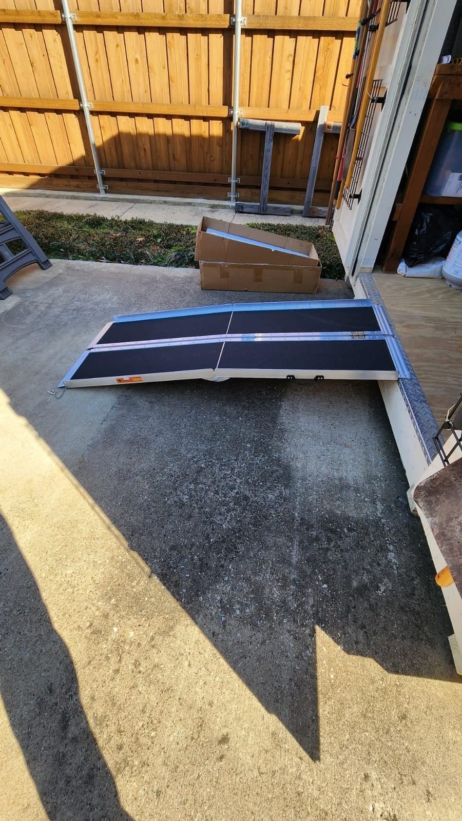 FACHNUO 2FT Portable Wheelchair Ramp for Home Steps, Non-Skid Aluminum Ramp customer photo 2