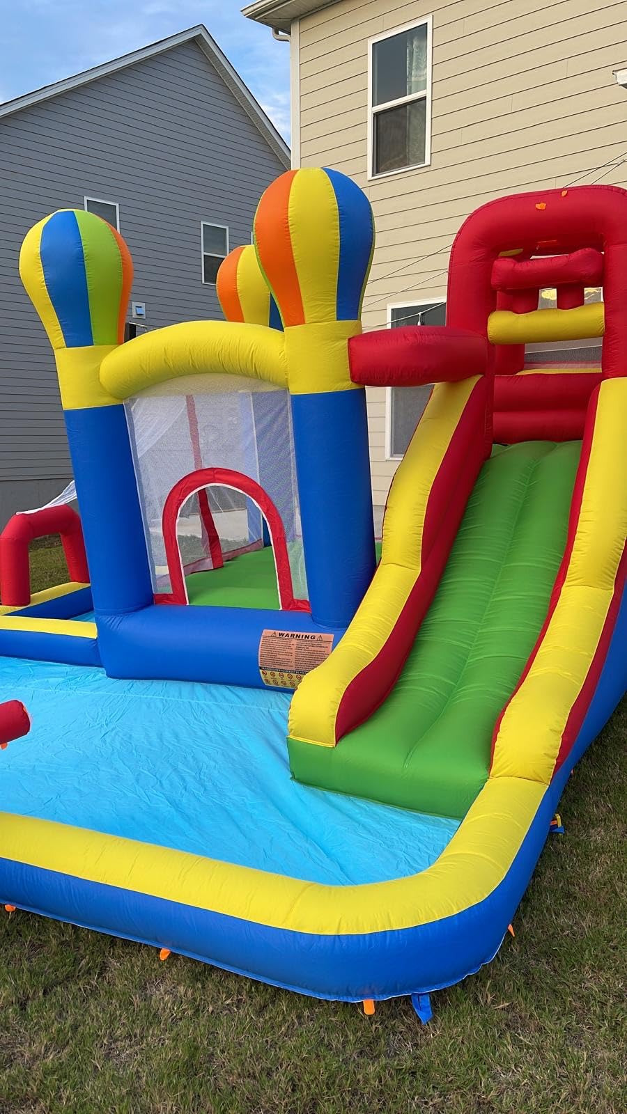Baralir Inflatable Bounce House with Water Slide – Backyard Inflatable Water Park with 4 Sprinklers, 2 Splash Pools, Fits 5 Kids, Perfect for Summer Fun & Cooling Down customer photo 1