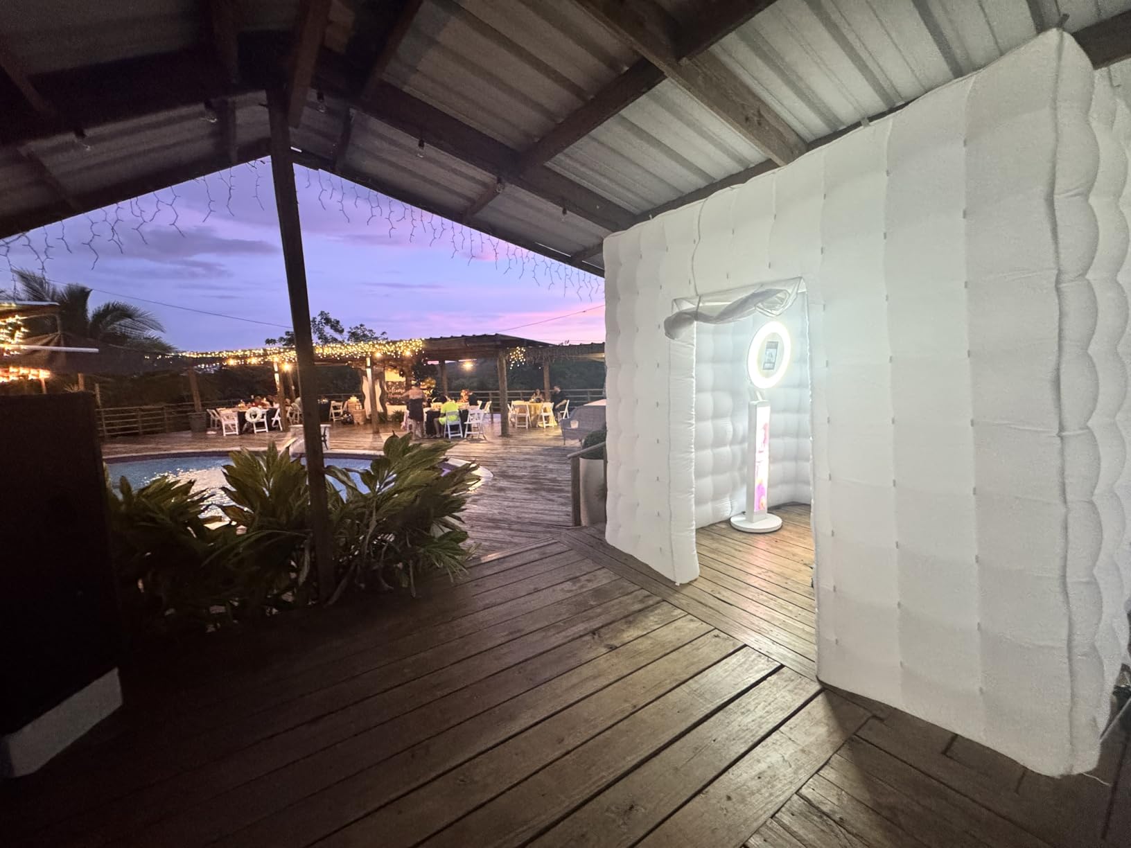 Inflatable Photo Booth Enclosure (Black, Two Doors, 8.2x8.2x8.2ft) Portable Inflatable LED Photobooth with Inner Air Blower Great for Parties Weddings Anniversary Parties customer photo 2