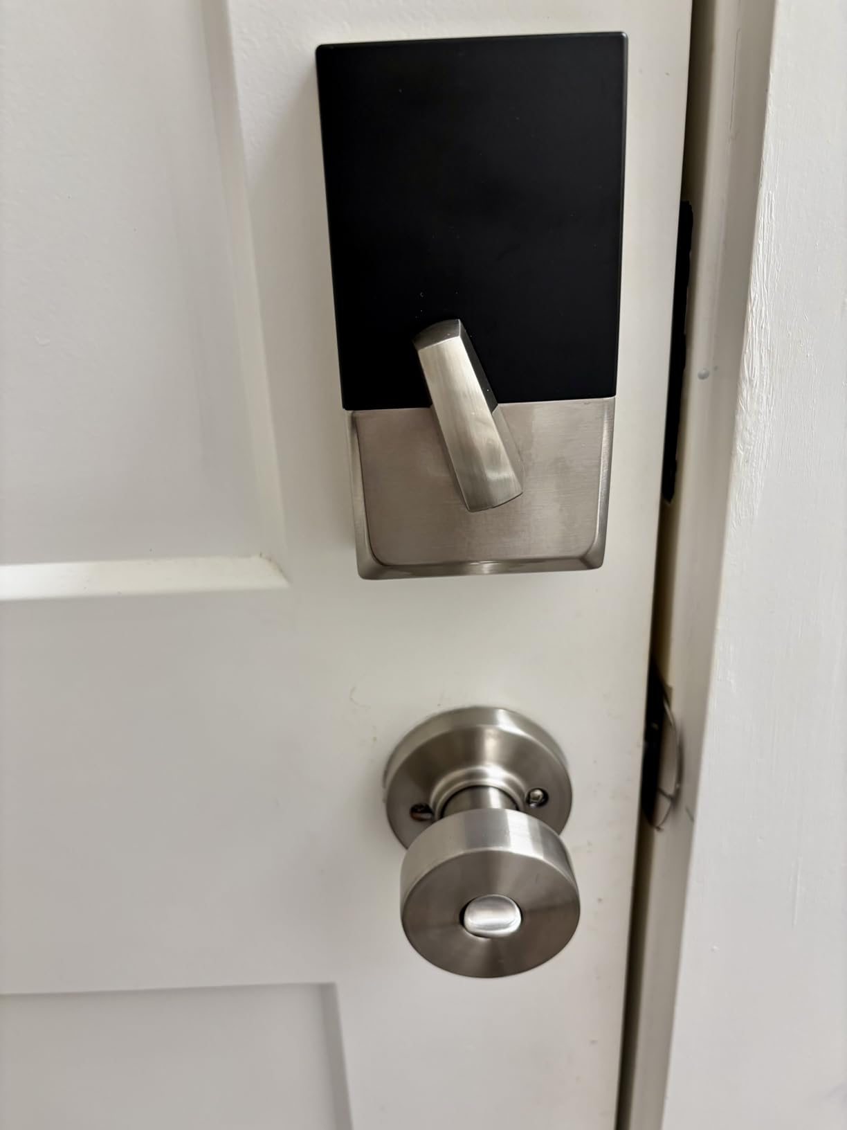 Schlage Encode Plus Smart WiFi Deadbolt Lock, Tap to Unlock, Satin Nickel customer photo 1