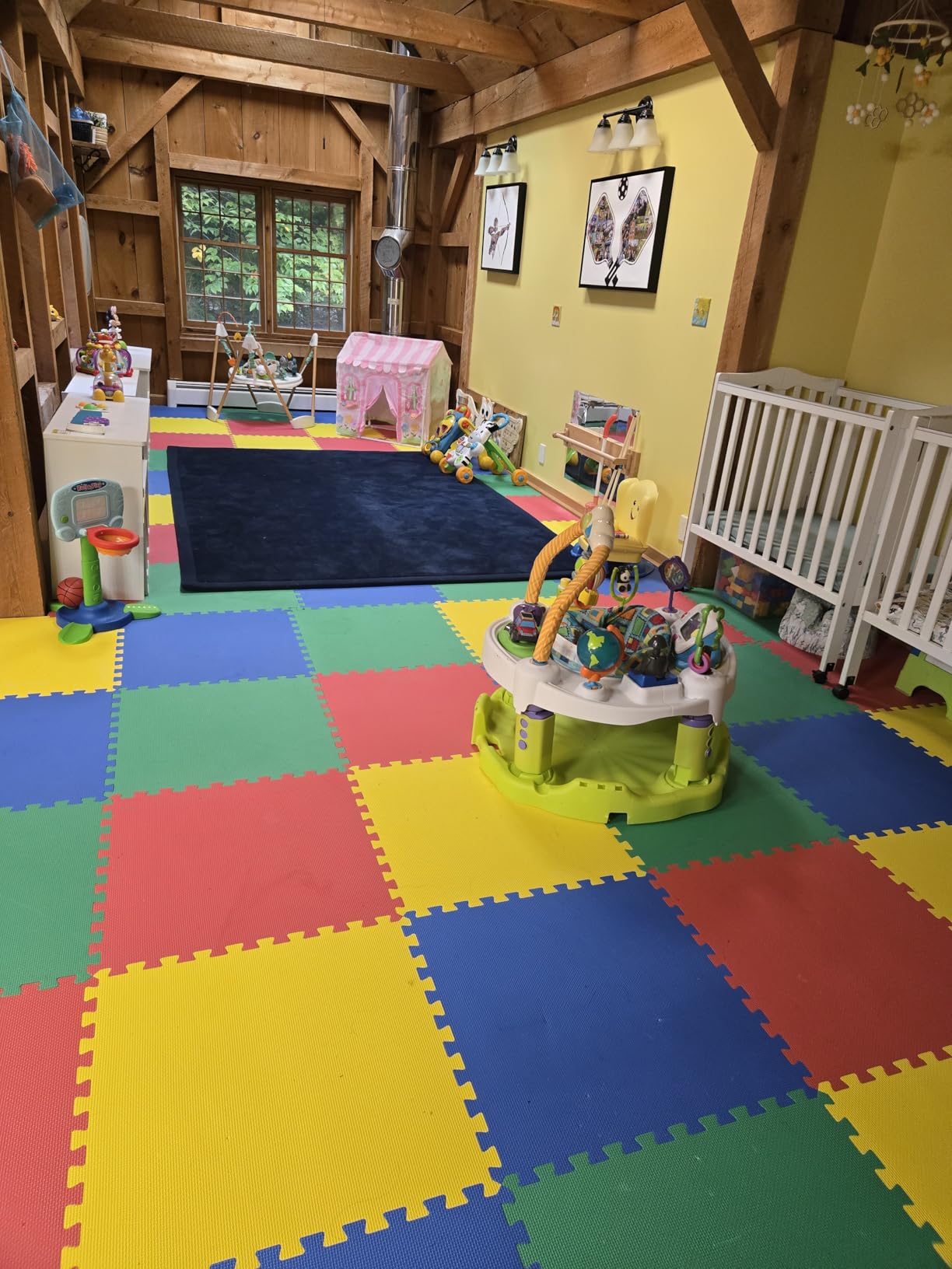 EVA Foam Mat Tiles 8-Pack - 32 SQ FT Interlocking Padding for Playroom or Gym Flooring - Exercise Mat or Playmat by Stalwart (Multicolor) customer photo 1