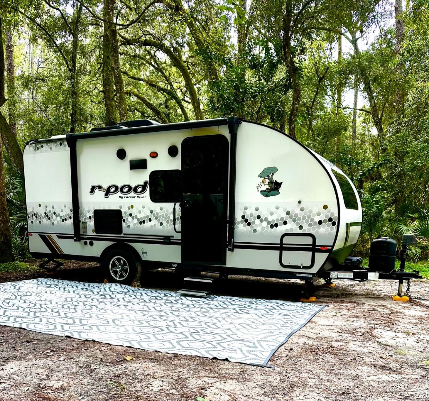 fifame 9x18 Outdoor Rug, Plastic Woven Patio Mat, Waterproof RV Camping Rug customer photo 1