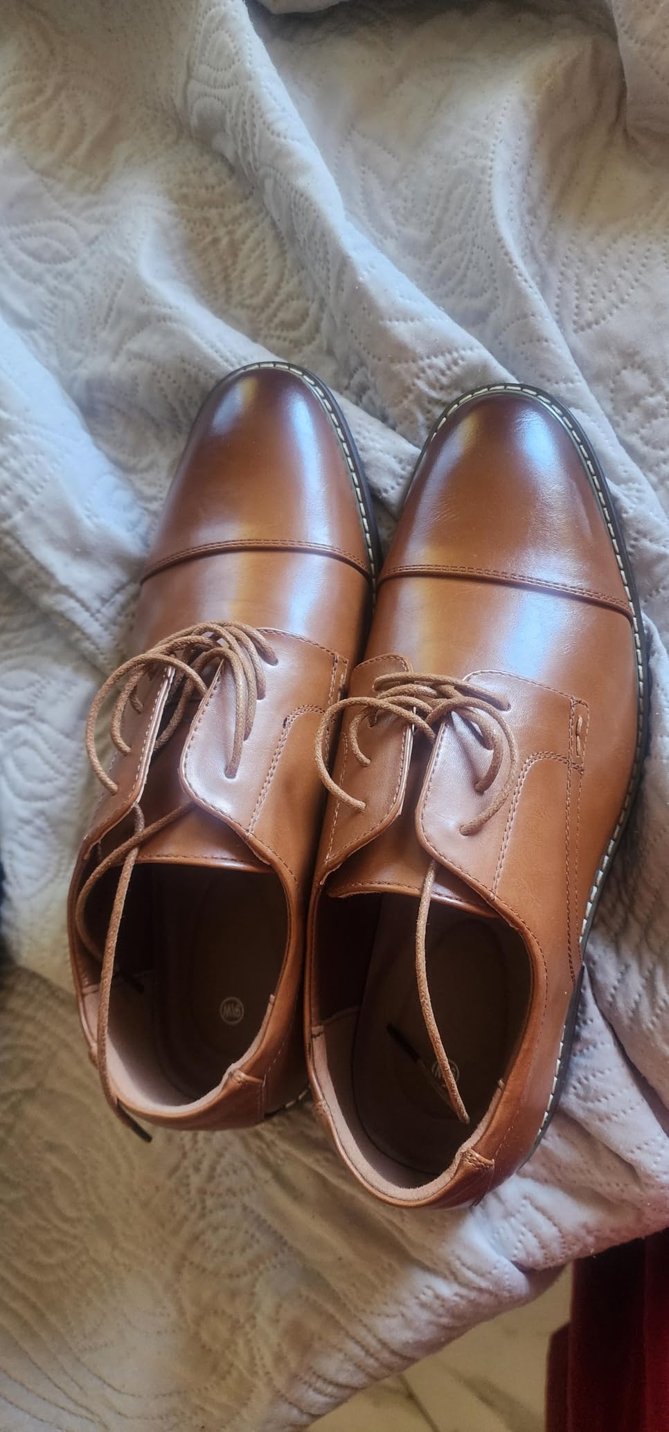 Mens Dress Shoes Wingtip Formal Oxford Shoes for Business Wedding customer photo 2