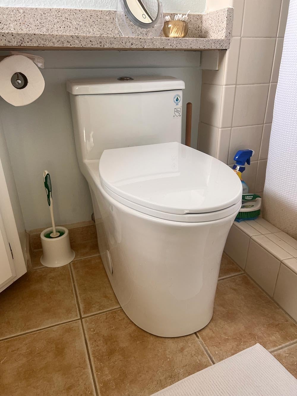 HOROW T0338W One Piece Toilet with ADA Chair Height 17.3