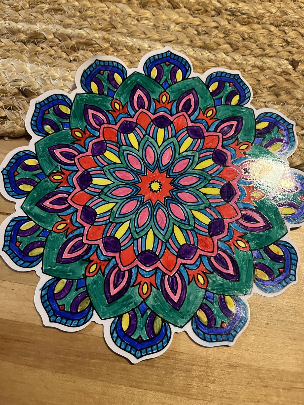 Hula Home Stained Glass Mandala Art Kit - DIY Window Clings with Markers, 10 Suncatchers - Perfect Hobby for Adults, Kids, Teens & Seniors - Ideal Gift for Beginners, Women & Elderly customer photo 2