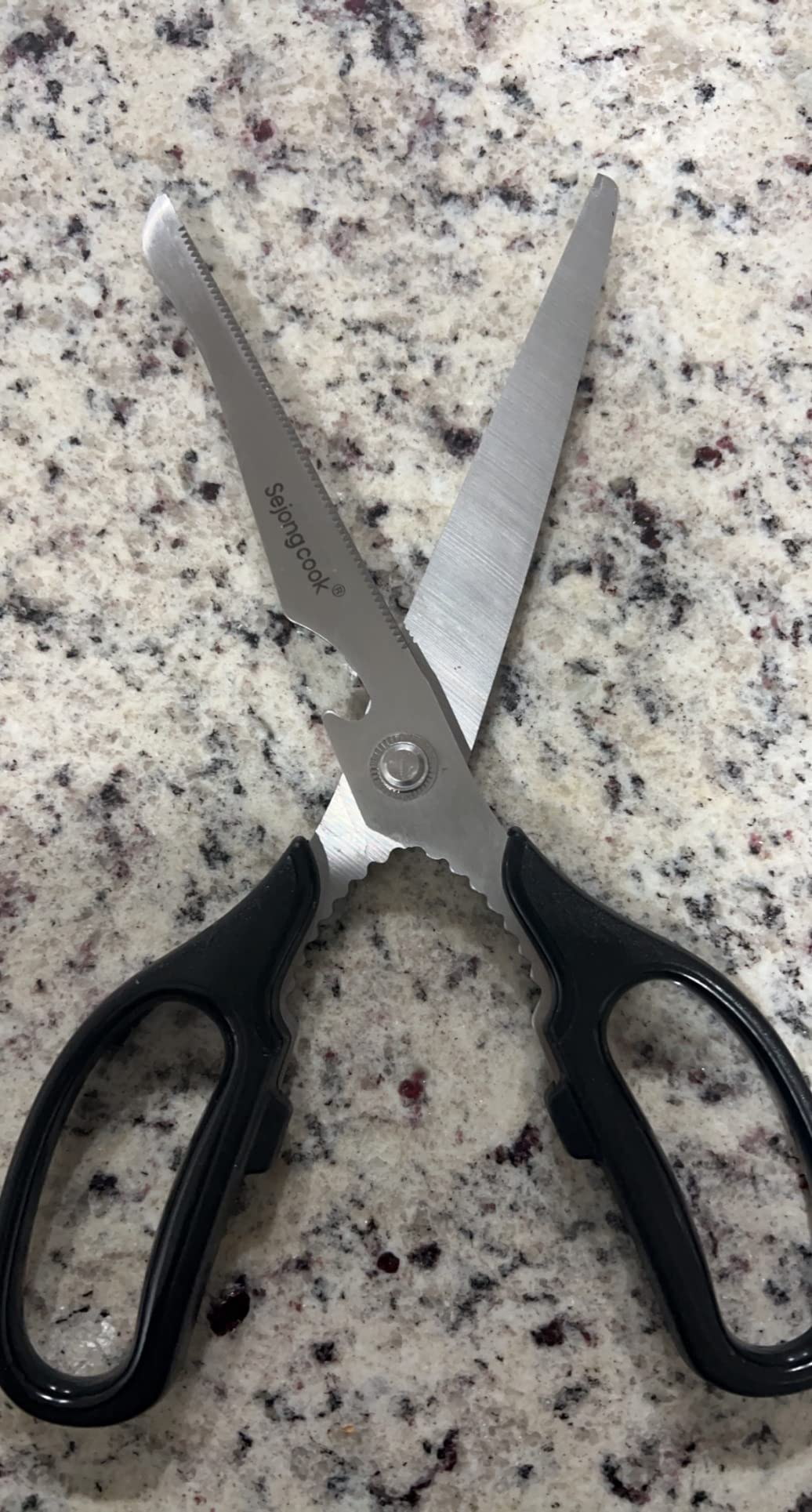 All-Purpose and Quality Kitchen Safe Scissors for Food, Kalbi Meat Cutting Shears, Rib, Meat, Korean Style Grill Food Heavy Duty Durable 3T Stainless Steel, Korean BBQ (250mm - 9.85 Inch) customer photo 2