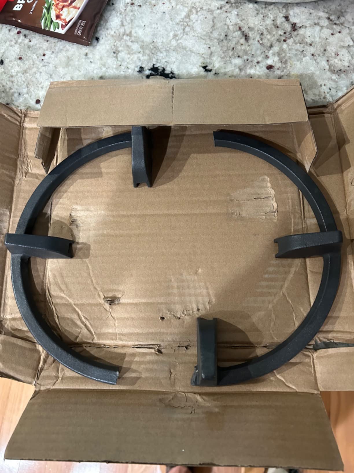 Wok Ring, 9 Inch Wok Support Ring Gas Stove Cast Iron Non Slip Gas Stove Top Burner Rings Wok Pan Stand Holder Gas Range Replacement Parts for GE, KitchenAid, Samsung, Whirlpool, Kenmore, Frigidaire customer photo 1