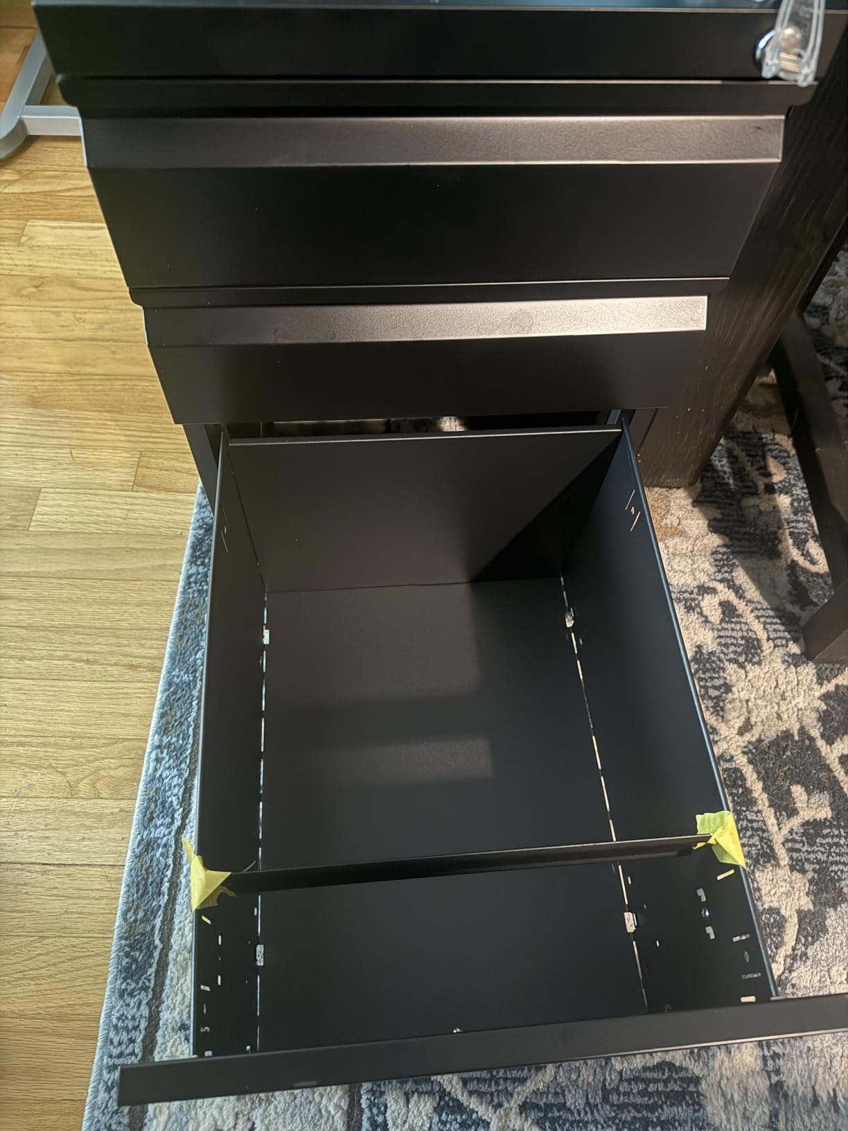 Letaya 3 Drawer Mobile File Cabinet with Lock,Under Desk Metal Filing Cabinets for Home Office Organizer Letters/Legal/A4((Fully Assembled-Black) customer photo 1