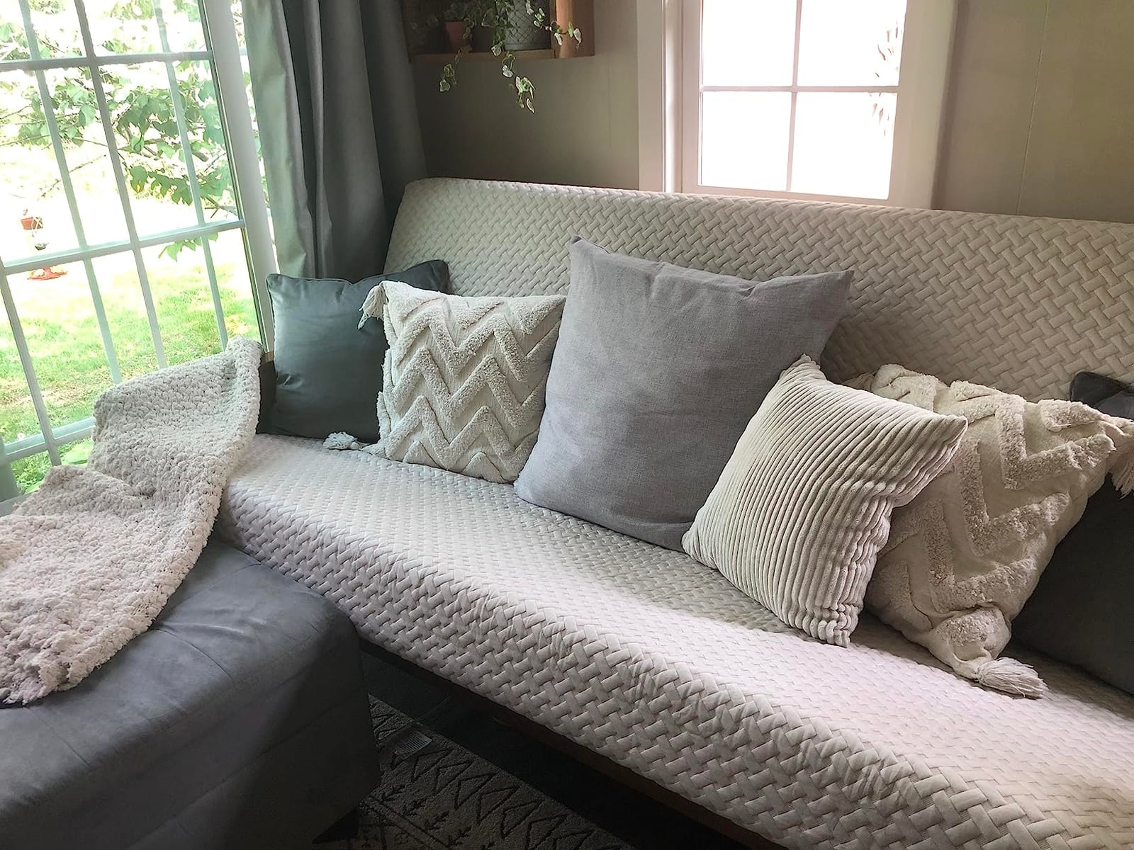 Milliard Full Size Futon Mattress, Light Grey, 71 x 52 x 6 Inch, Memory Foam Futon Mattress Full Size, CertiPUR-US, Comfy Sofa Bed, Couch, Removable Washable Hypoallergenic Cover, Frame Not Included customer photo 2
